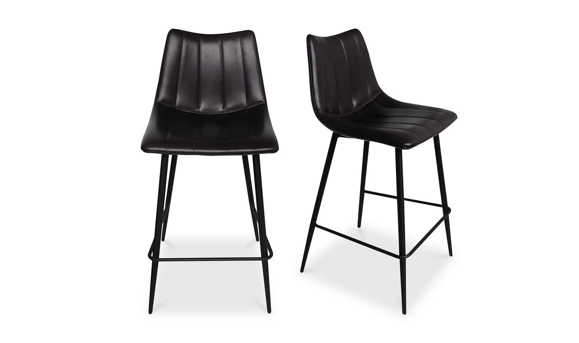 Moe's Home Alibi Counter Stool Matte Black - Set Of Two - Image 3