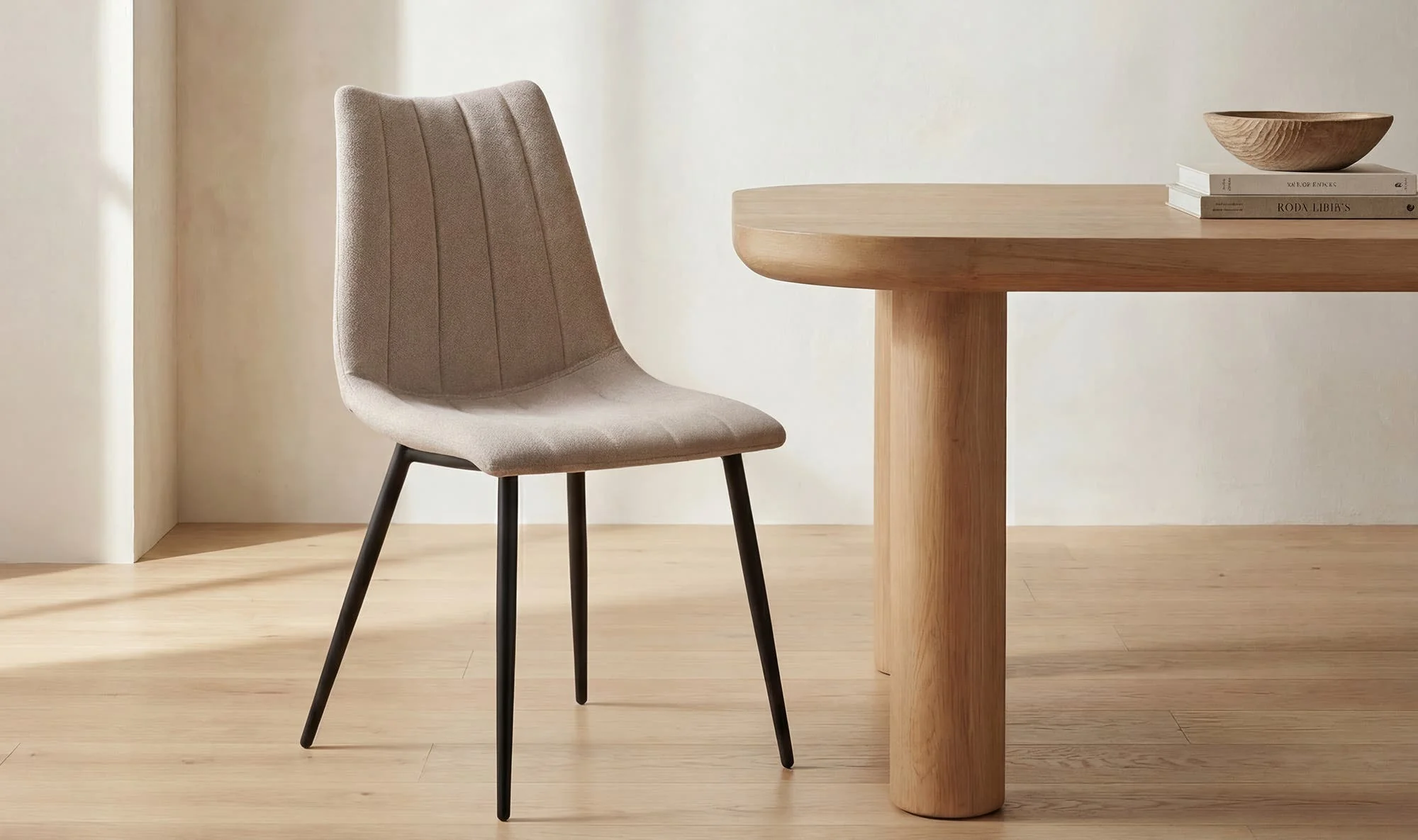 Moe's Home Alibi Dining Chair Beige-Set of Two - Image 2