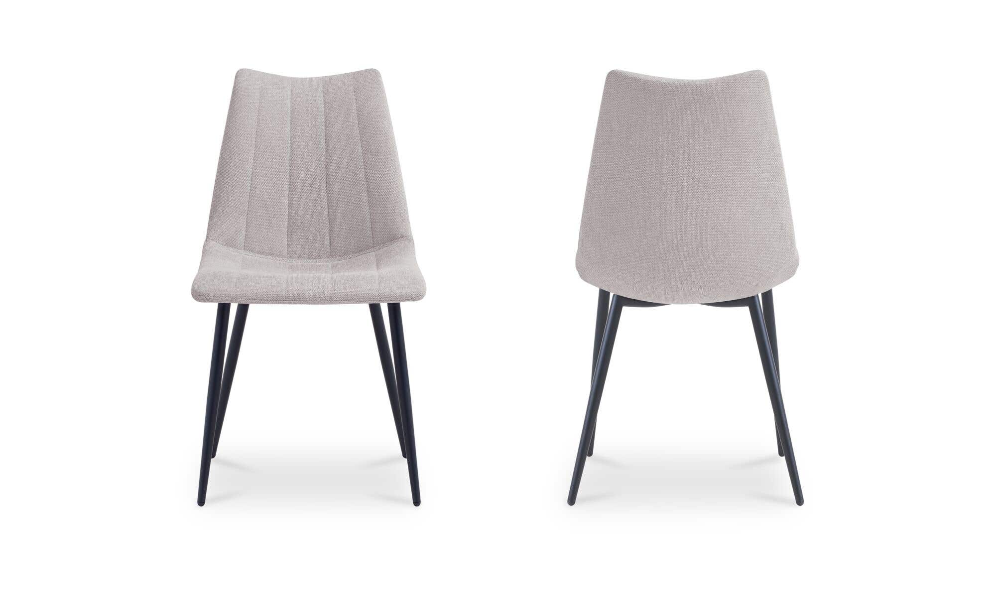 Moe's Home Alibi Dining Chair Beige-Set of Two - Image 3