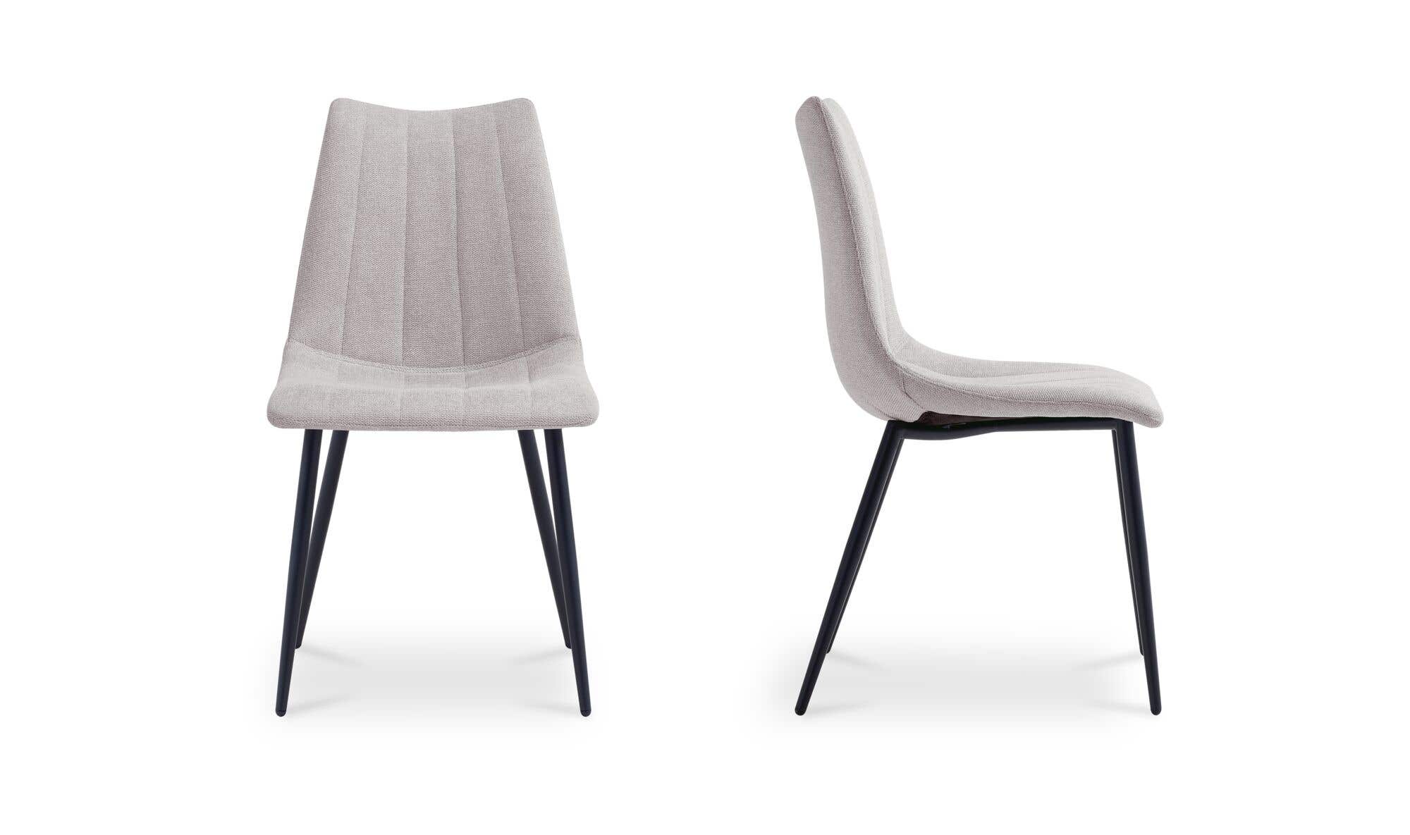 Moe's Home Alibi Dining Chair Beige-Set of Two - Image 4