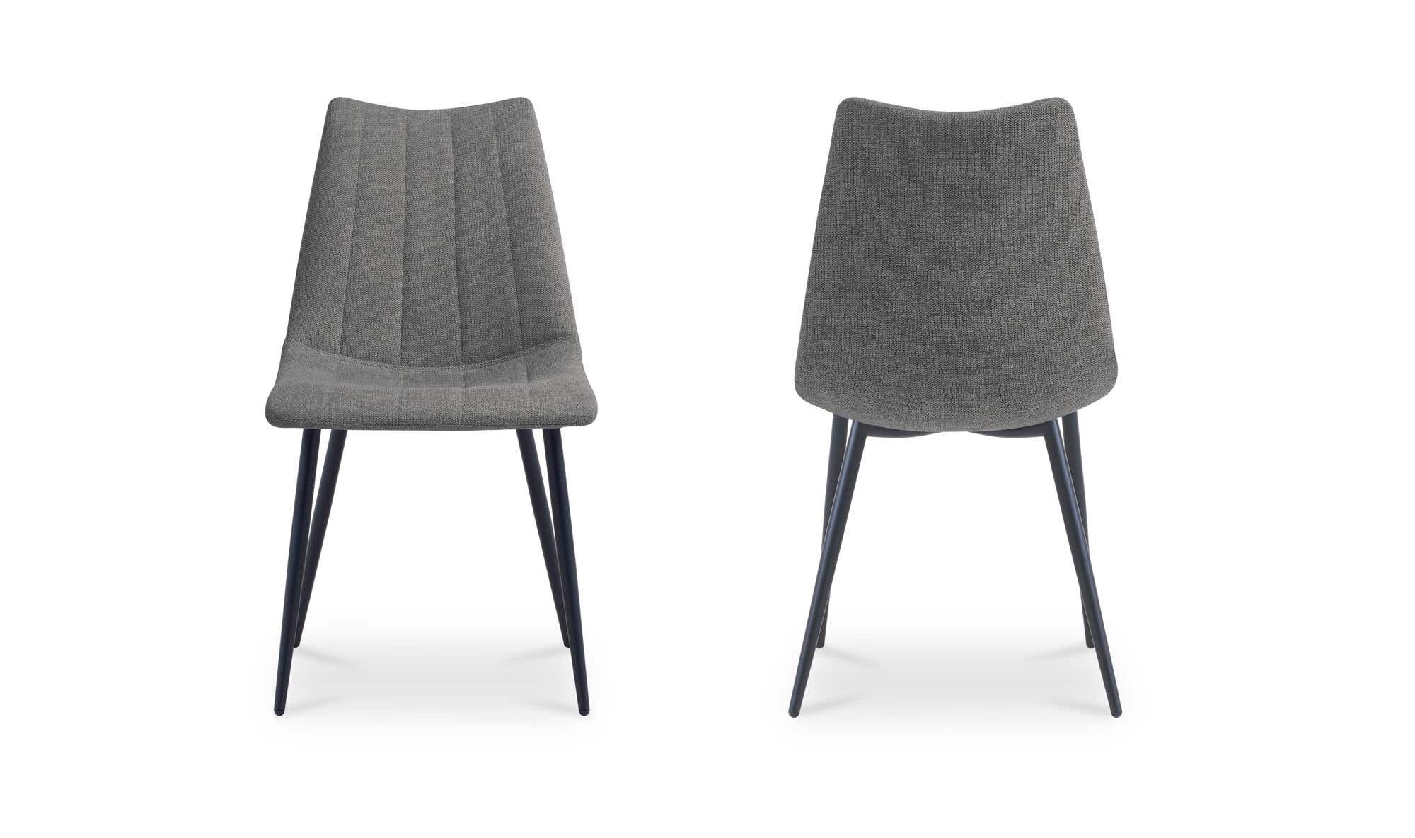 Moe's Home Alibi Dining Chair Dark Grey-Set of Two - Image 3