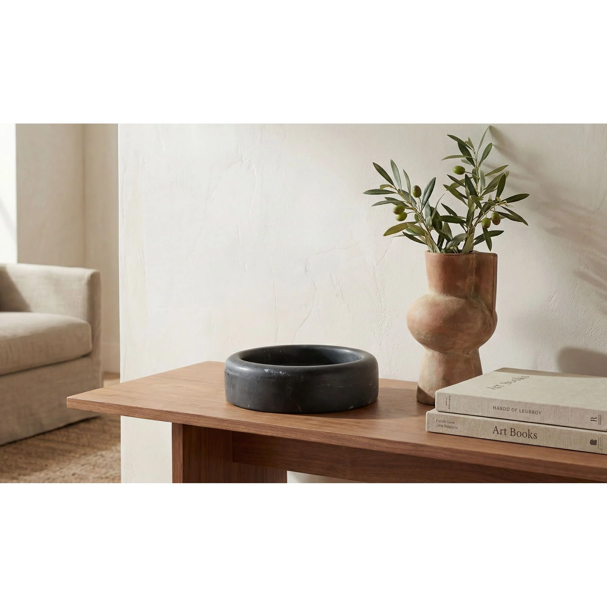 Moe's Home Anais Catchall Black Marble - Image 2