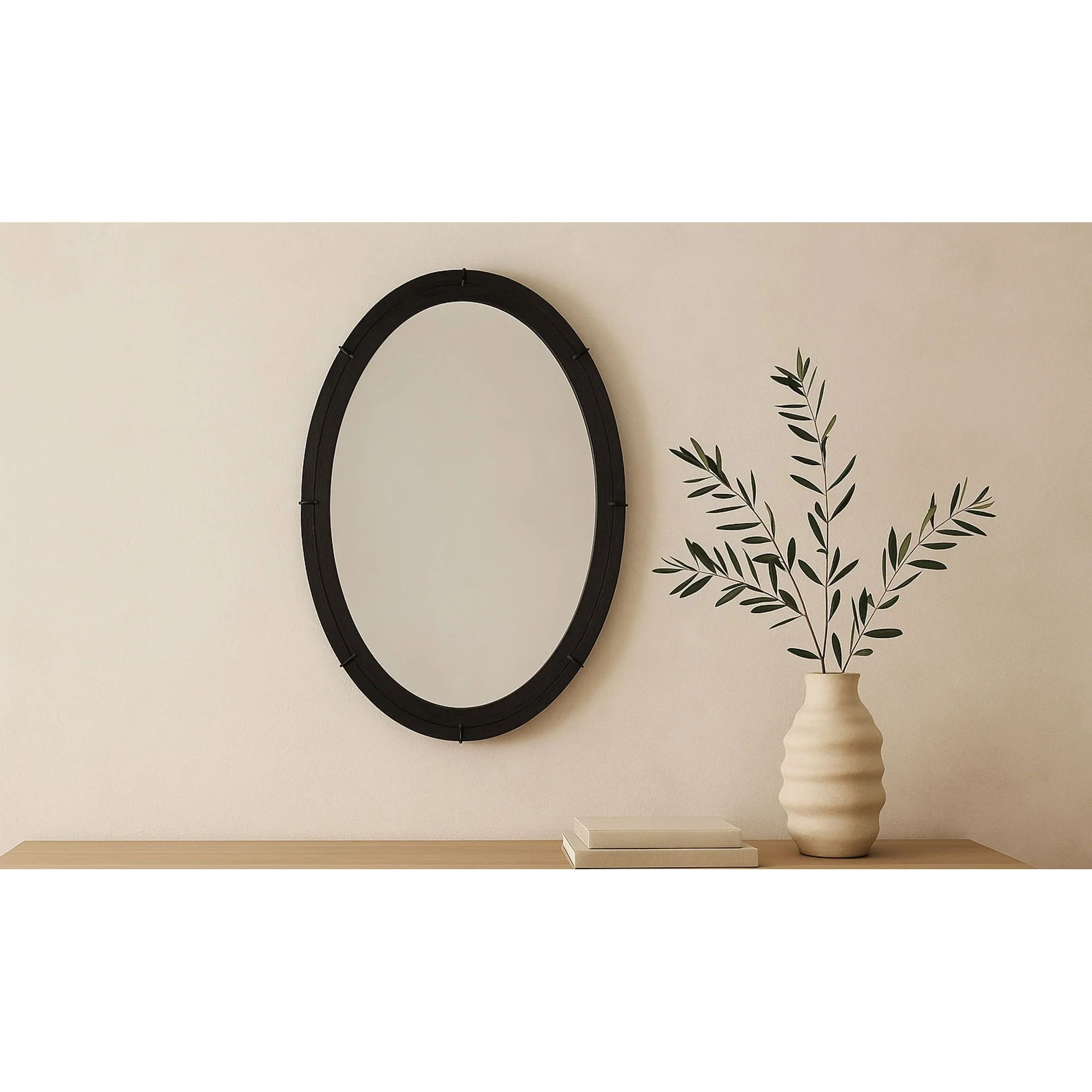 Moe's Home Antoni Mirror Black Large Black - Image 2