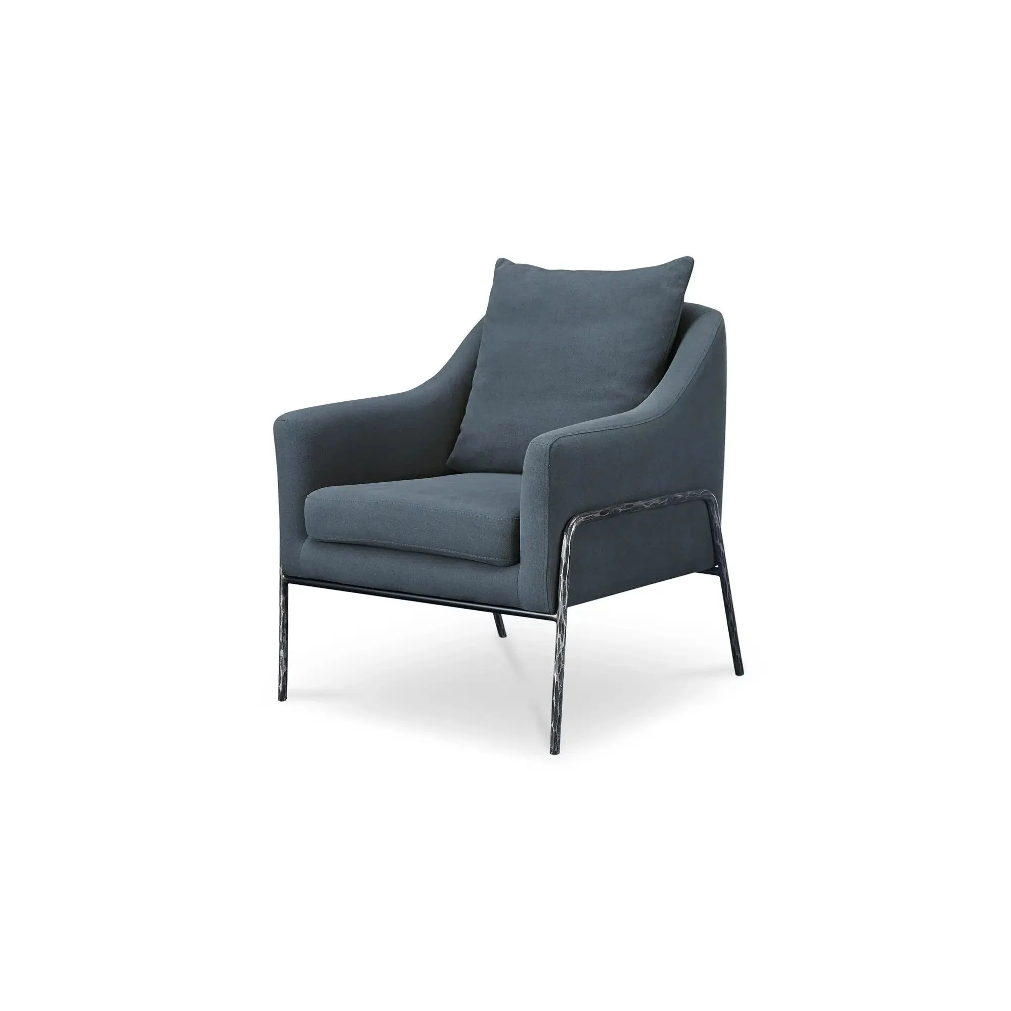 Moe's Home Collection Archer Slate Blue Accent Chair - Image 2