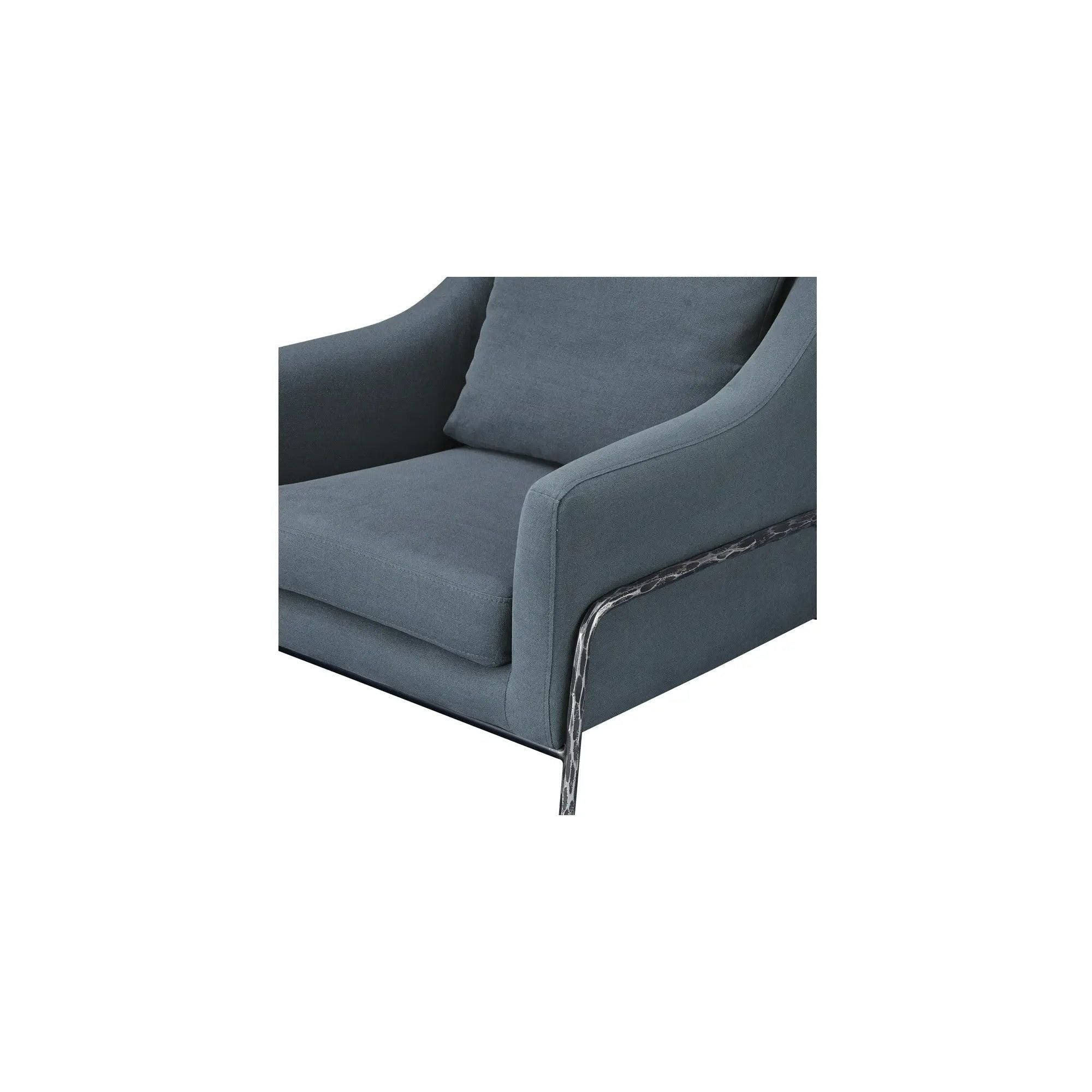 Moe's Home Collection Archer Slate Blue Accent Chair - Image 6