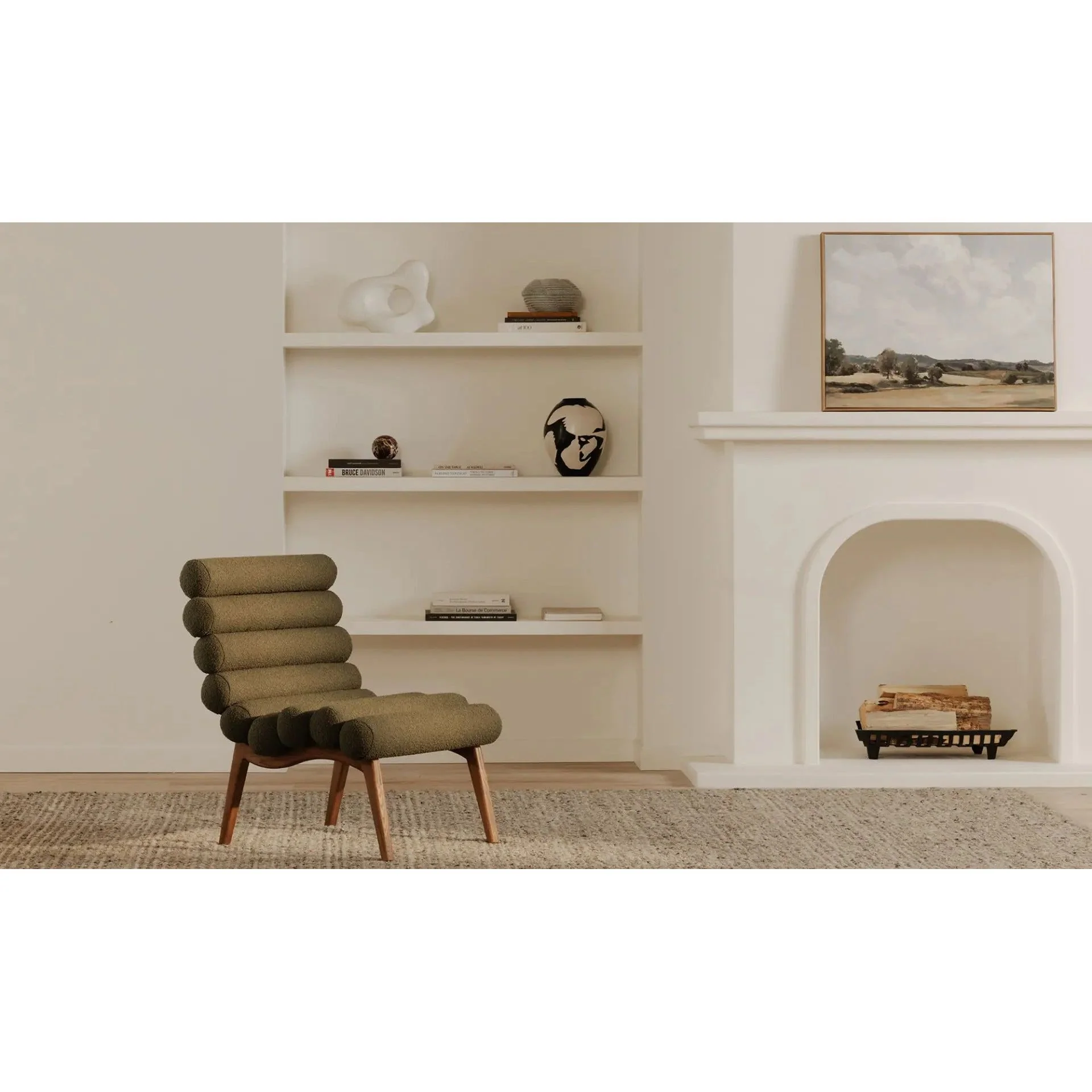 Moe's Home Collection Arlo Dark Green Accent Chair - Image 2
