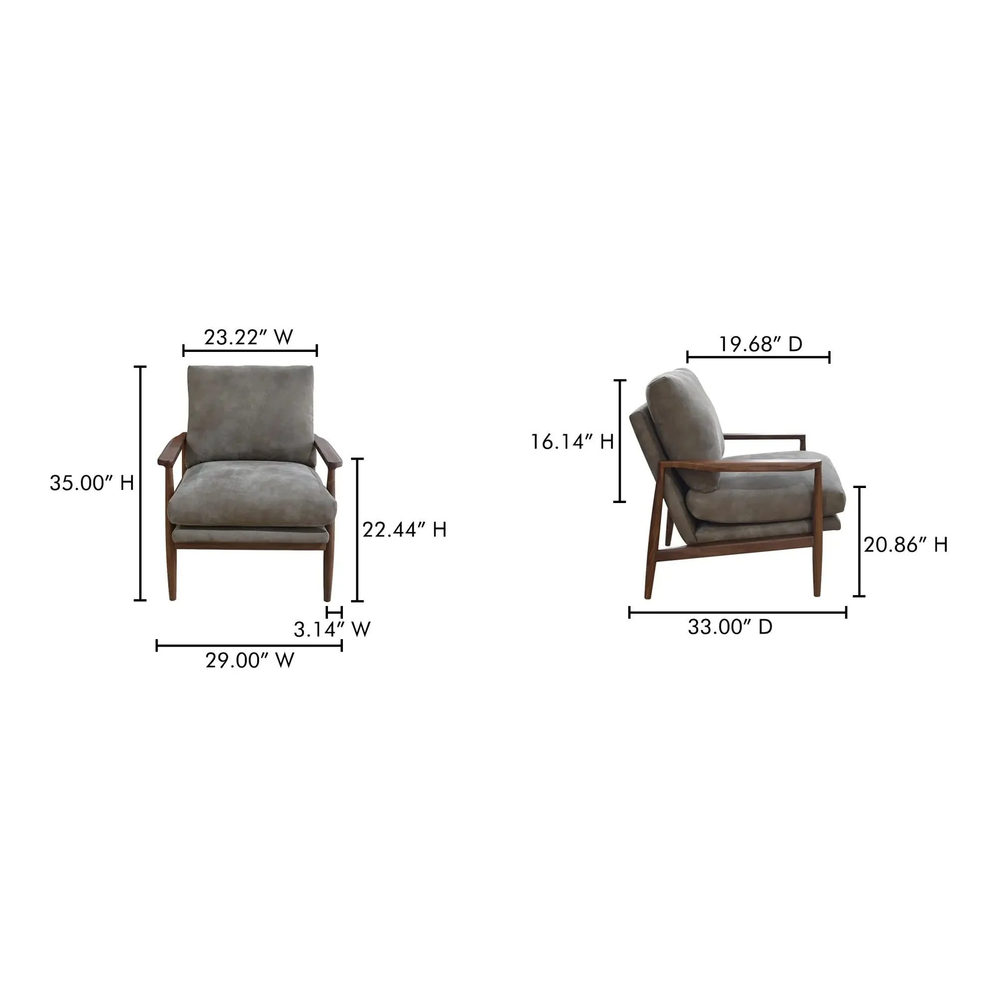Moe's Home Collection Arturo Leather Accent Chair - Image 11