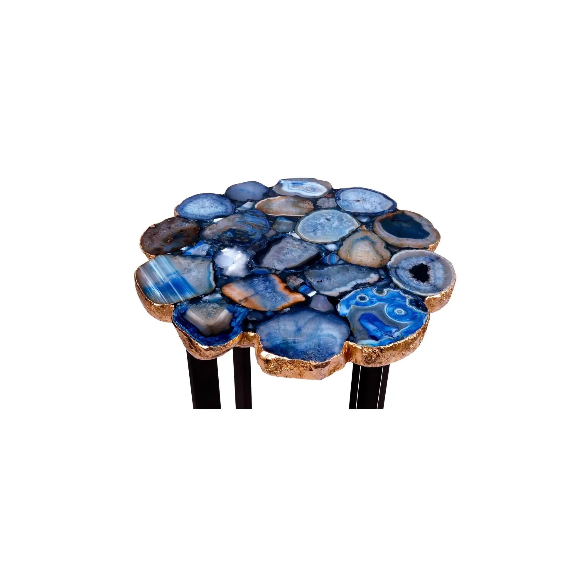 Moe's Home Collection Azul Agate Blue Accent Table - Image 4