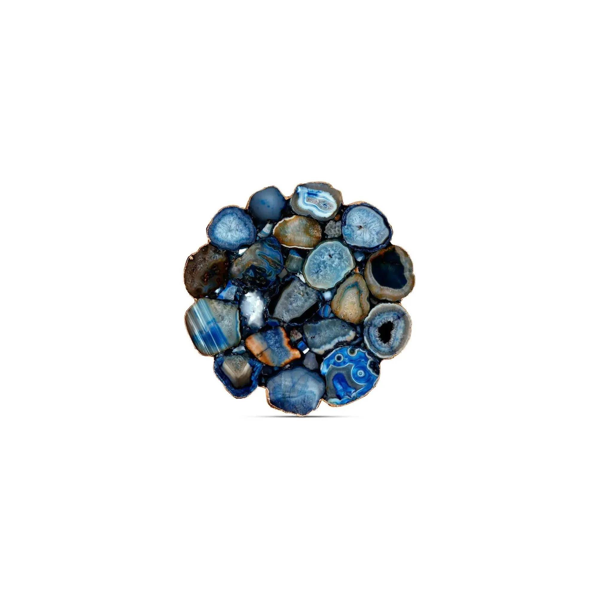 Moe's Home Collection Azul Agate Blue Accent Table - Image 5