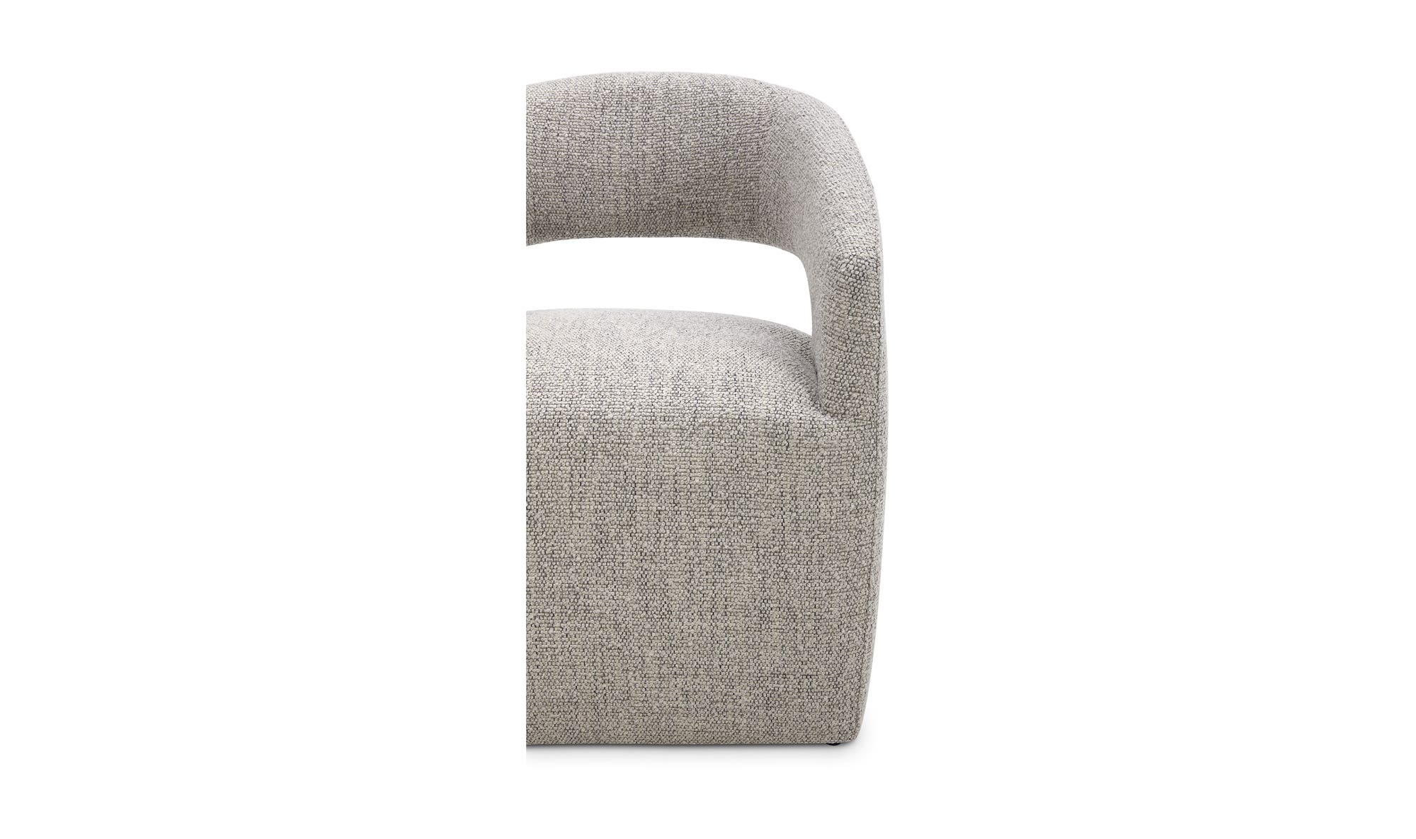 Moe's Home Barrow Rolling Dining Chair Grey Storm - Image 13