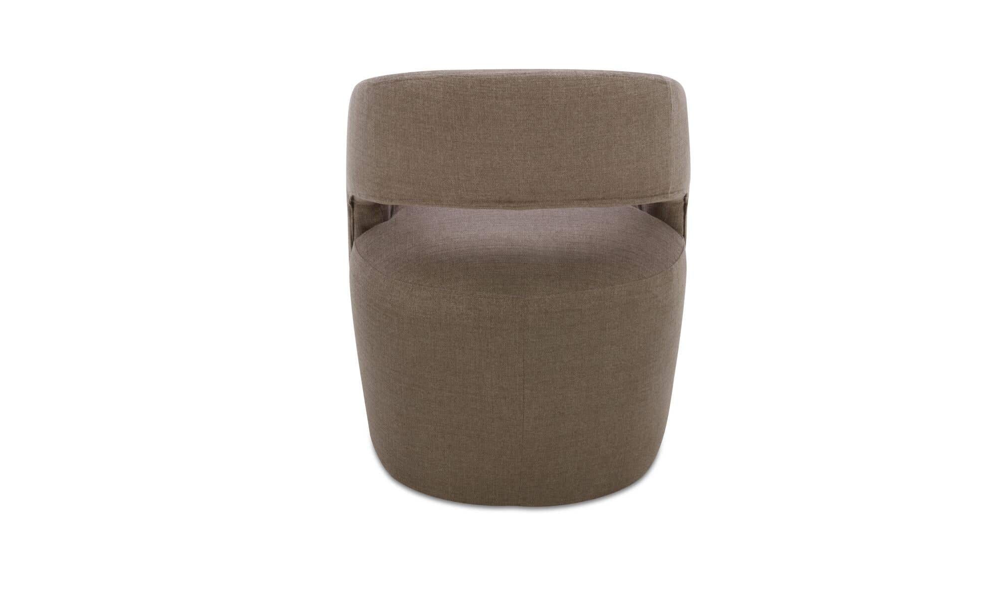 Moe's Home Barrow Rolling Dining Chair Soft Taupe - Image 4