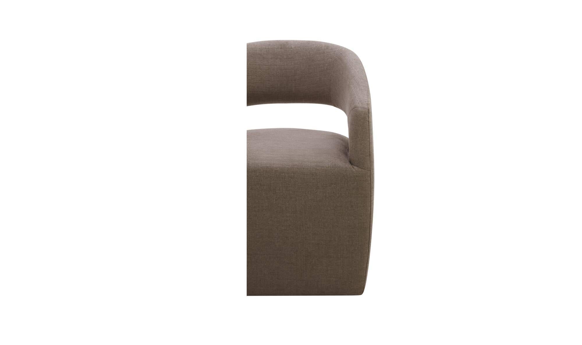 Moe's Home Barrow Rolling Dining Chair Soft Taupe - Image 5