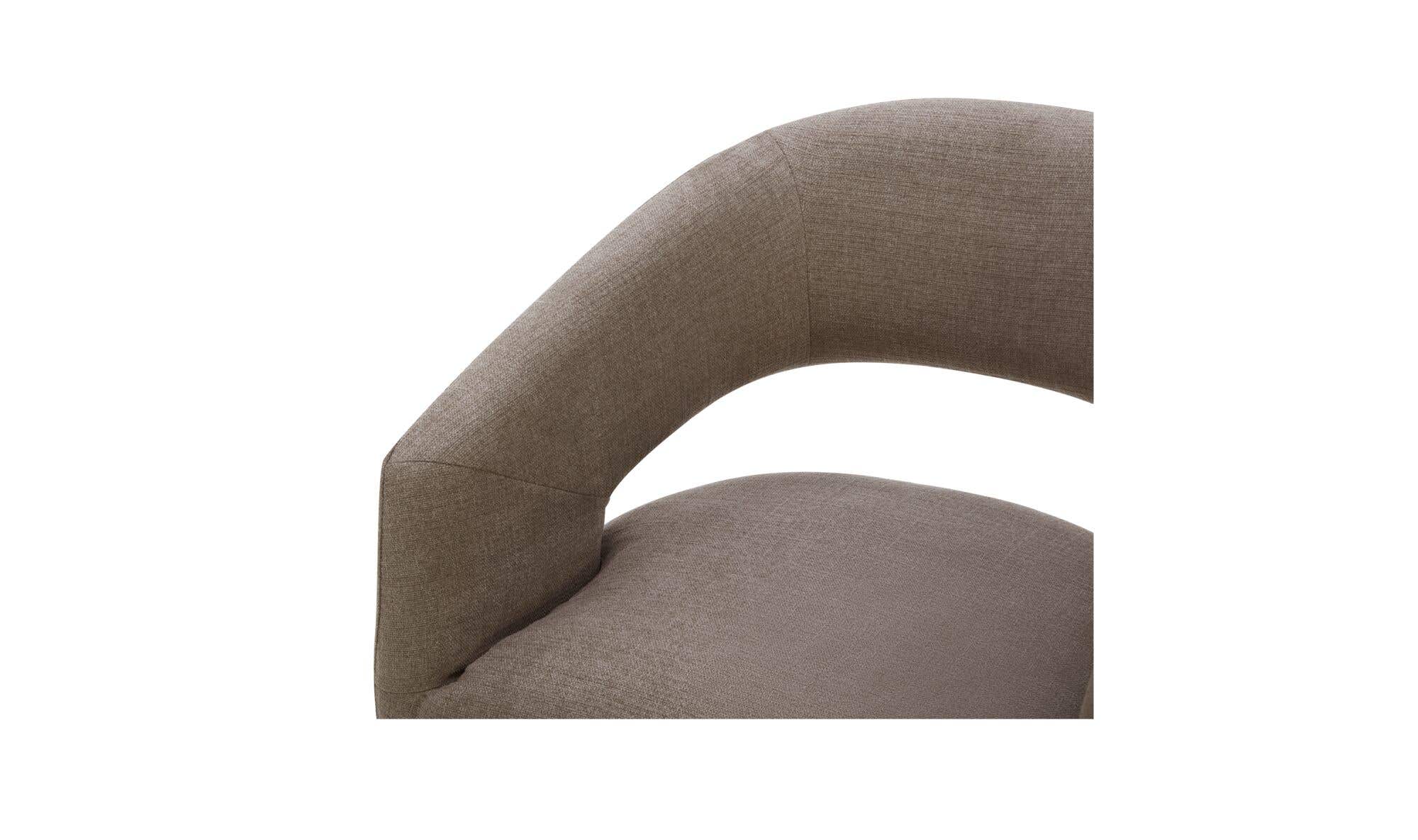 Moe's Home Barrow Rolling Dining Chair Soft Taupe - Image 6