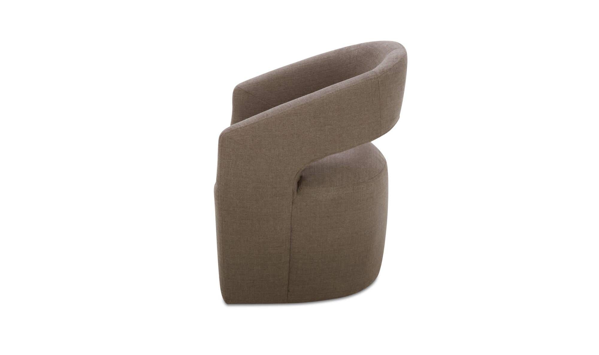 Moe's Home Barrow Rolling Dining Chair Soft Taupe - Image 7
