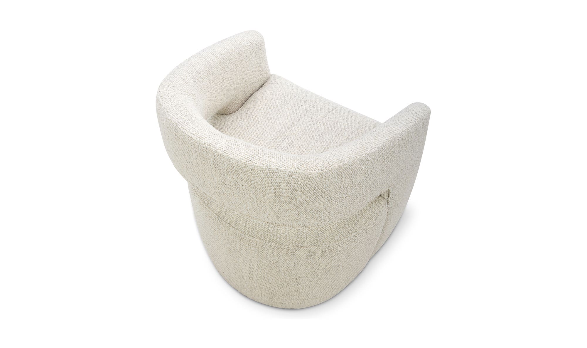 Moe's Home Barrow Rolling Dining Chair White Mist - Image 10