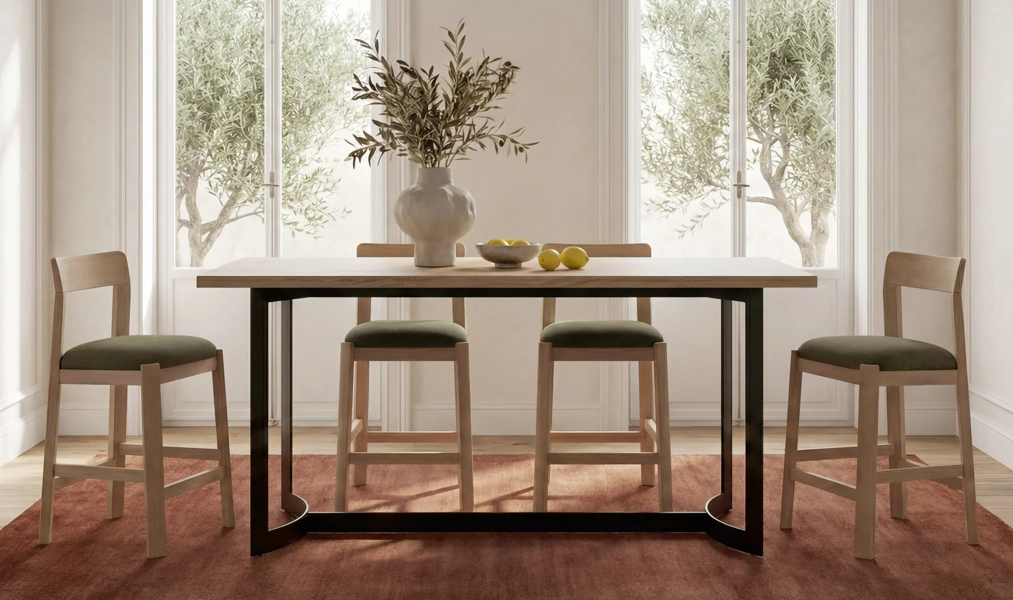 Moe's Home Bent Counter Table Oak - Image 2