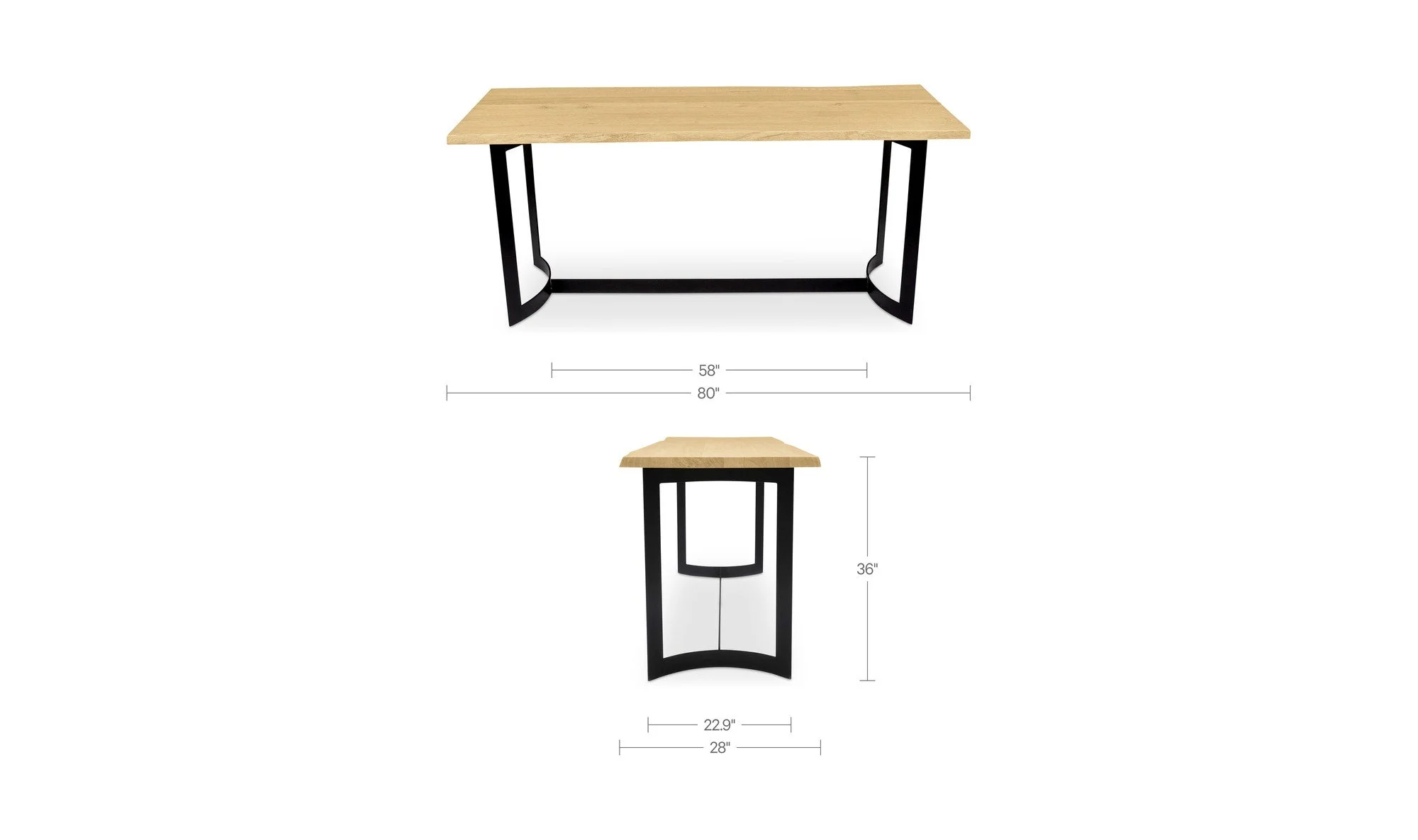 Moe's Home Bent Counter Table Oak - Image 8