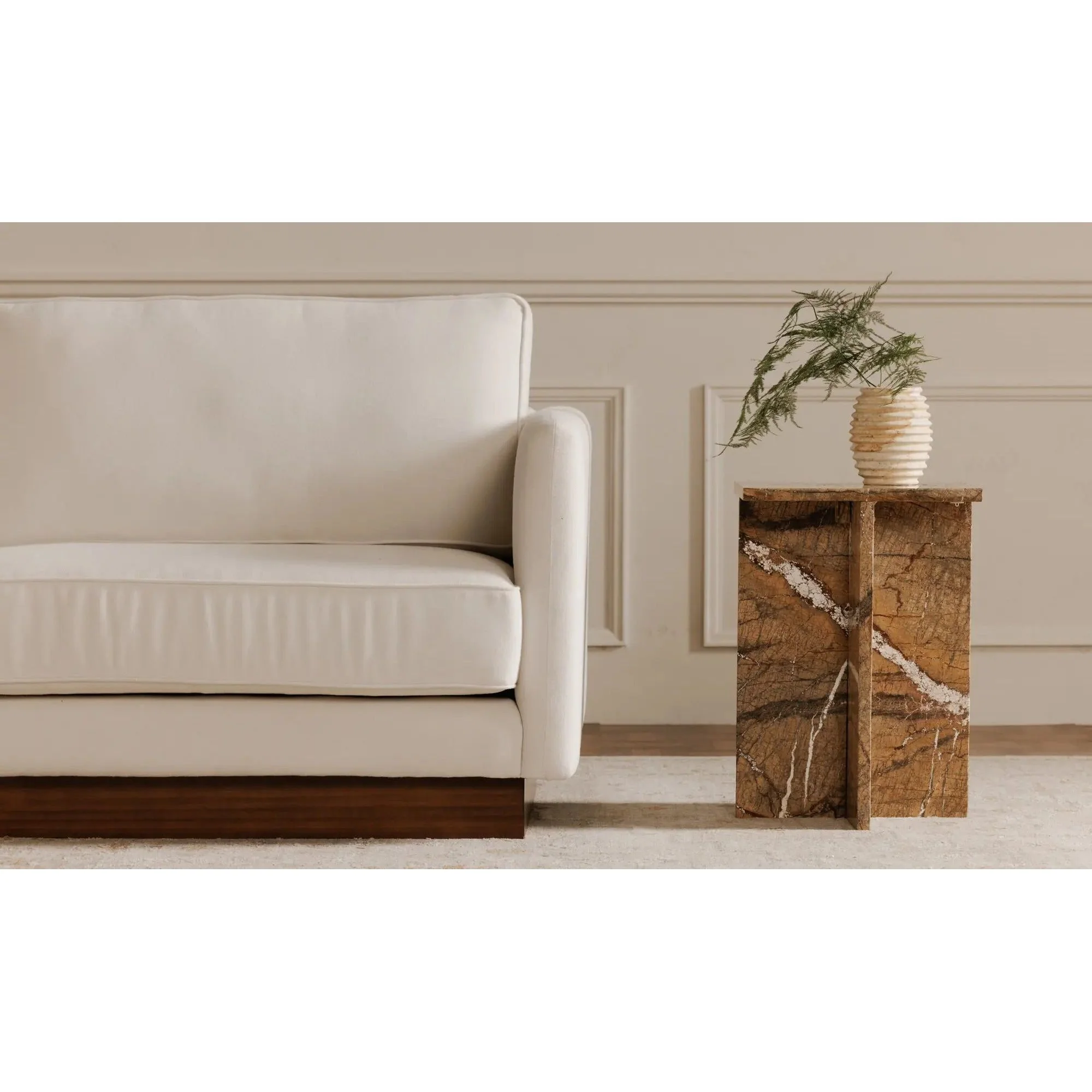 Moe's Home Blair Golden Forest Marble Accent Table - Image 2
