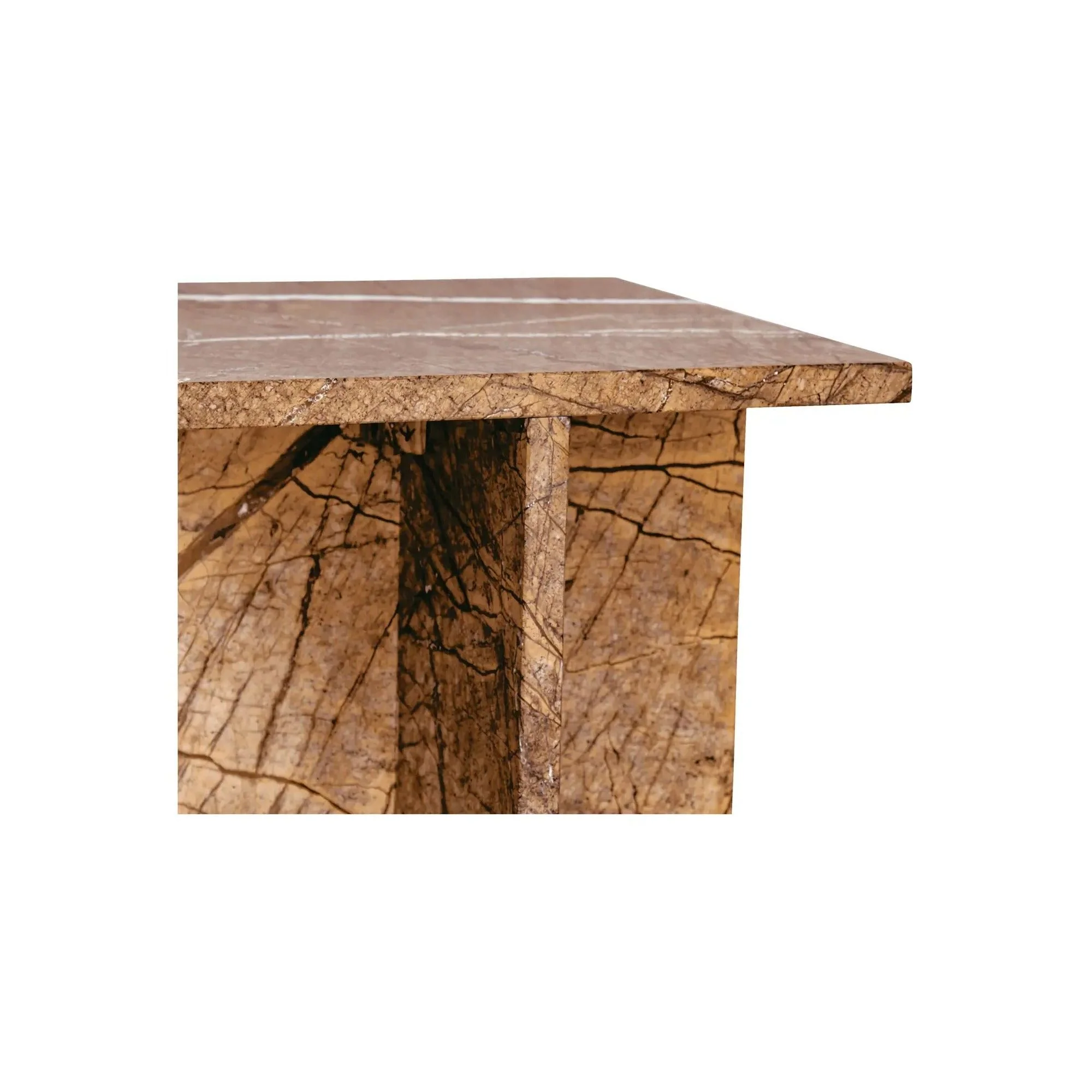 Moe's Home Blair Golden Forest Marble Accent Table - Image 6