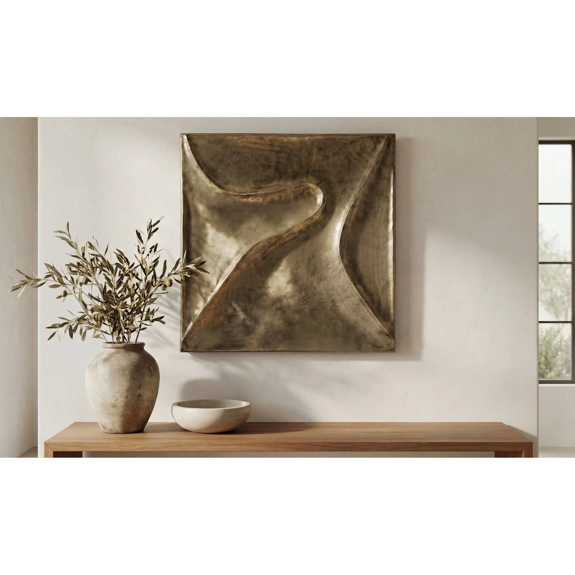 Moe's Home Bode Wall Sculpture Aged Brass