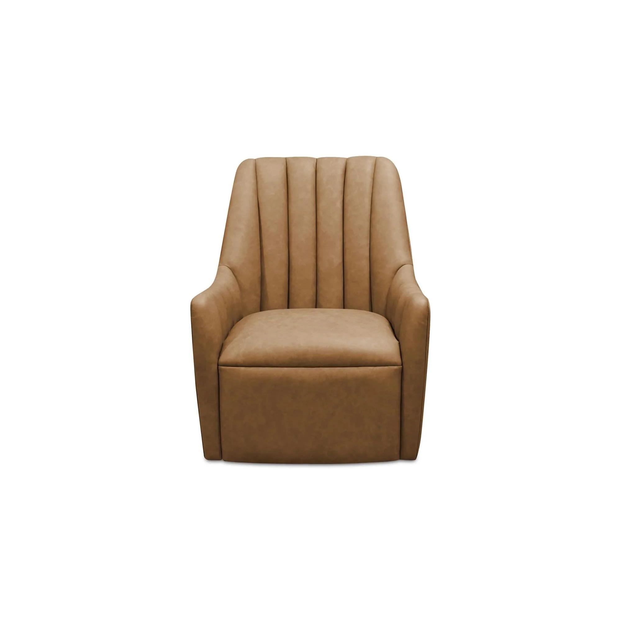 Moe's Home Collection Bowie Tan Leather Swivel Chair - Image 2
