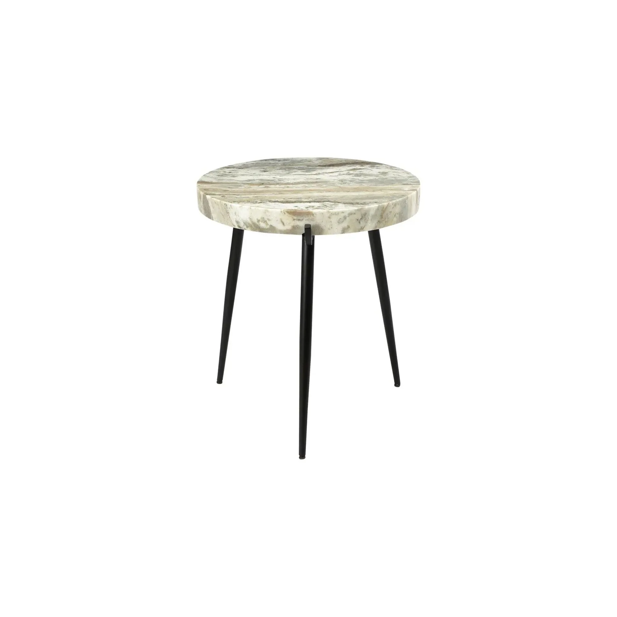 Moe's Home Collection Brinley Light Brown Marble Accent Table - Image 3