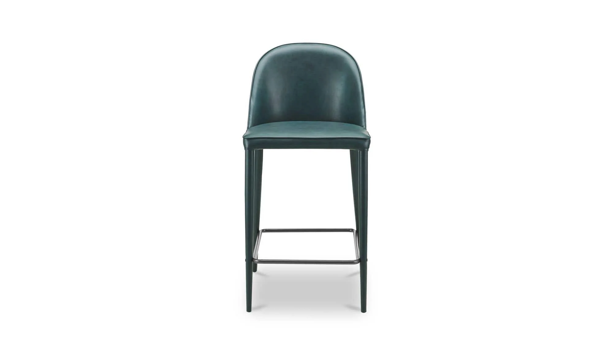 Moe's Home Burton Counter Stool Dark Teal Vegan Leather