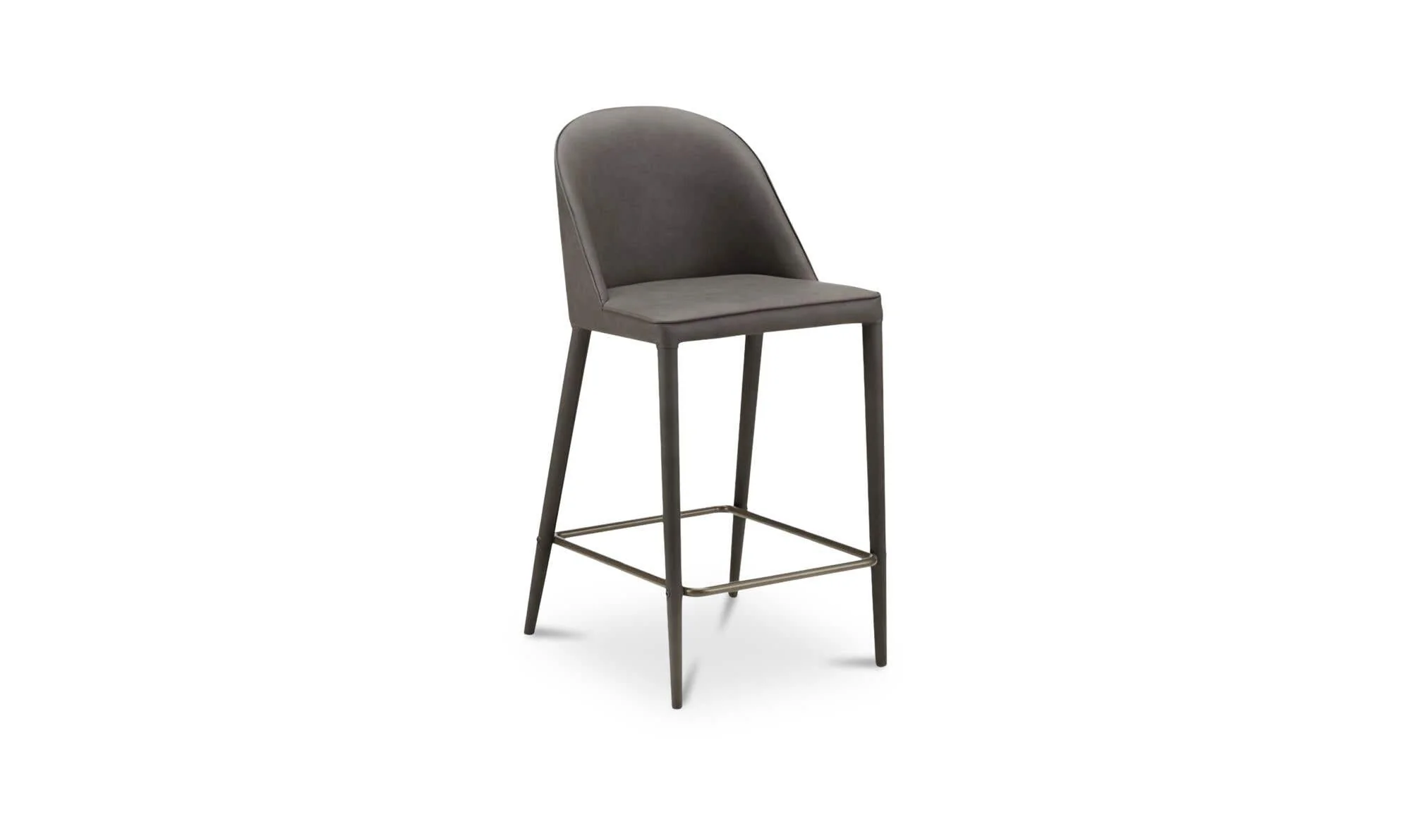 Moe's Home Burton Counter Stool Grey Vegan Leather - Image 3