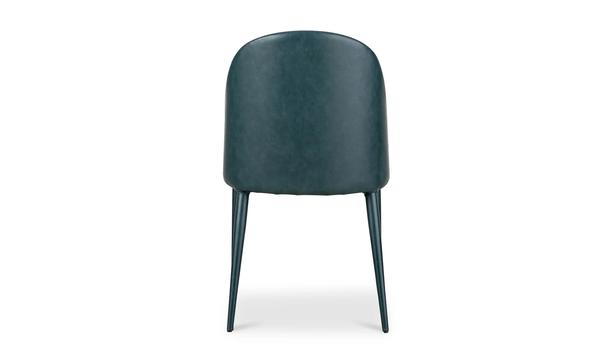 Moe's Home Burton Dining Chair Dark Teal Vegan Leather - Set Of Two - Image 12
