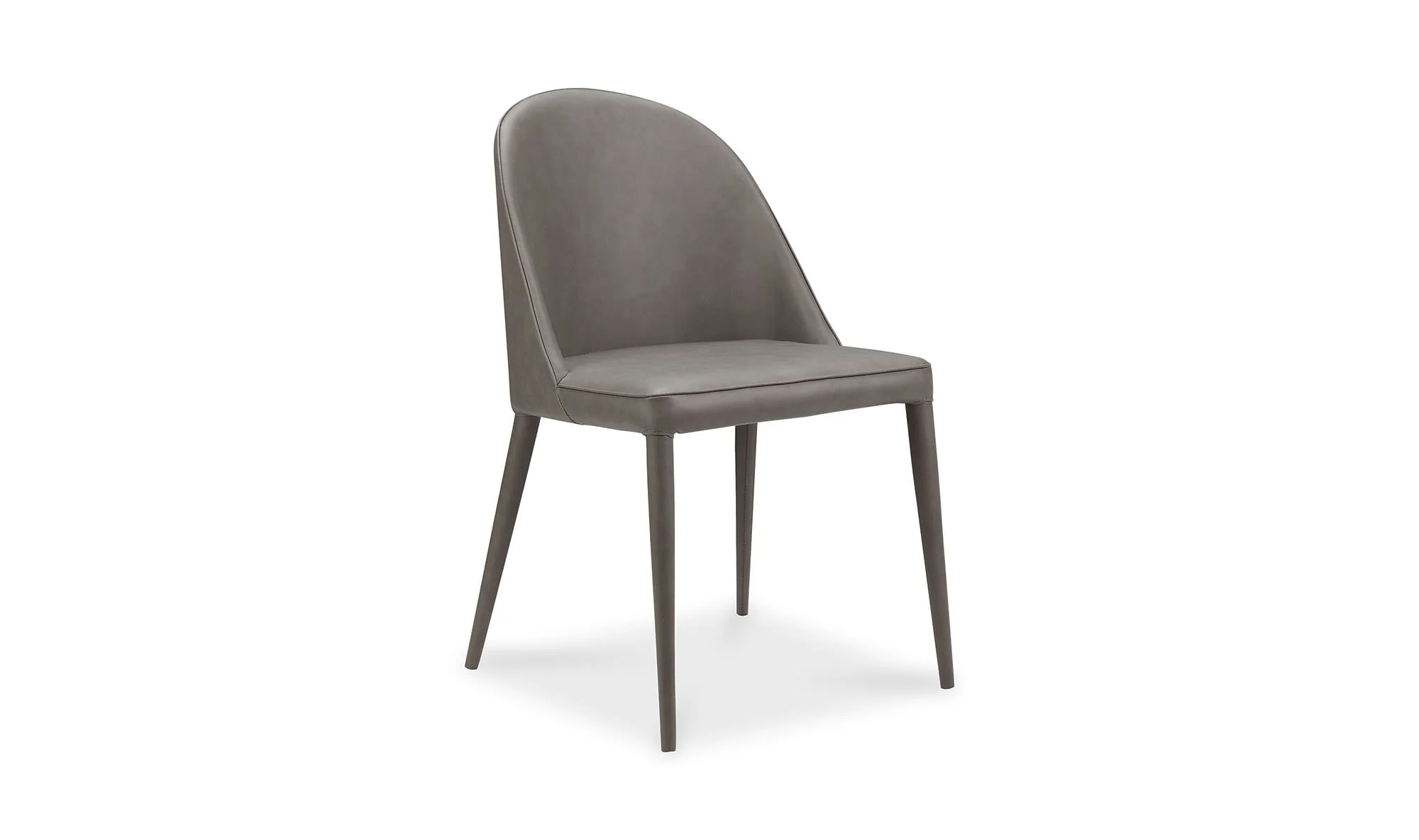 Moe's Home Burton Dining Chair Grey Vegan Leather - Set Of Two - Image 6