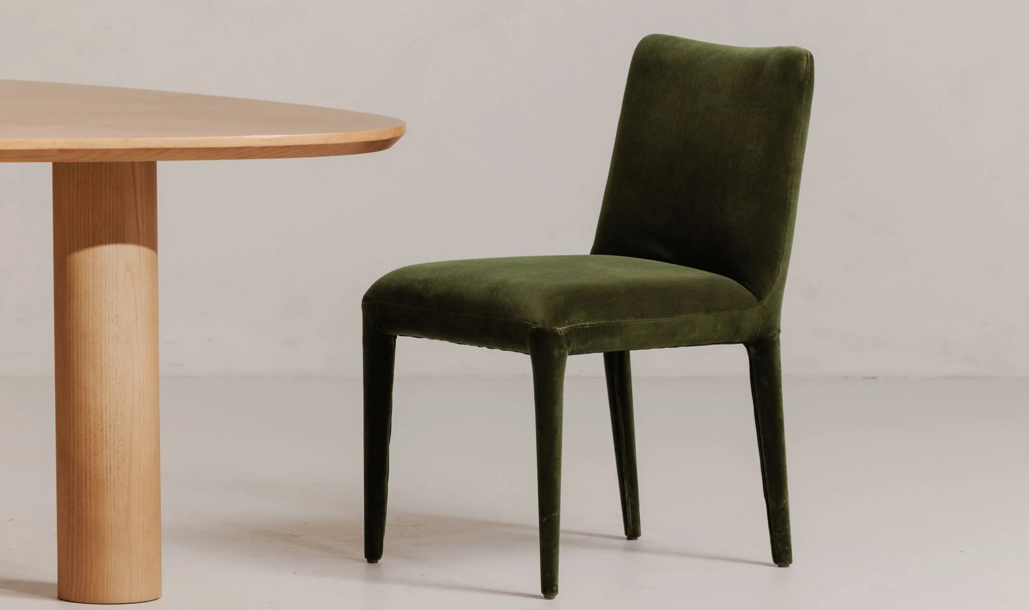 Moe's Home Calla Dining Chair Green Velvet - Set Of Two - Image 2