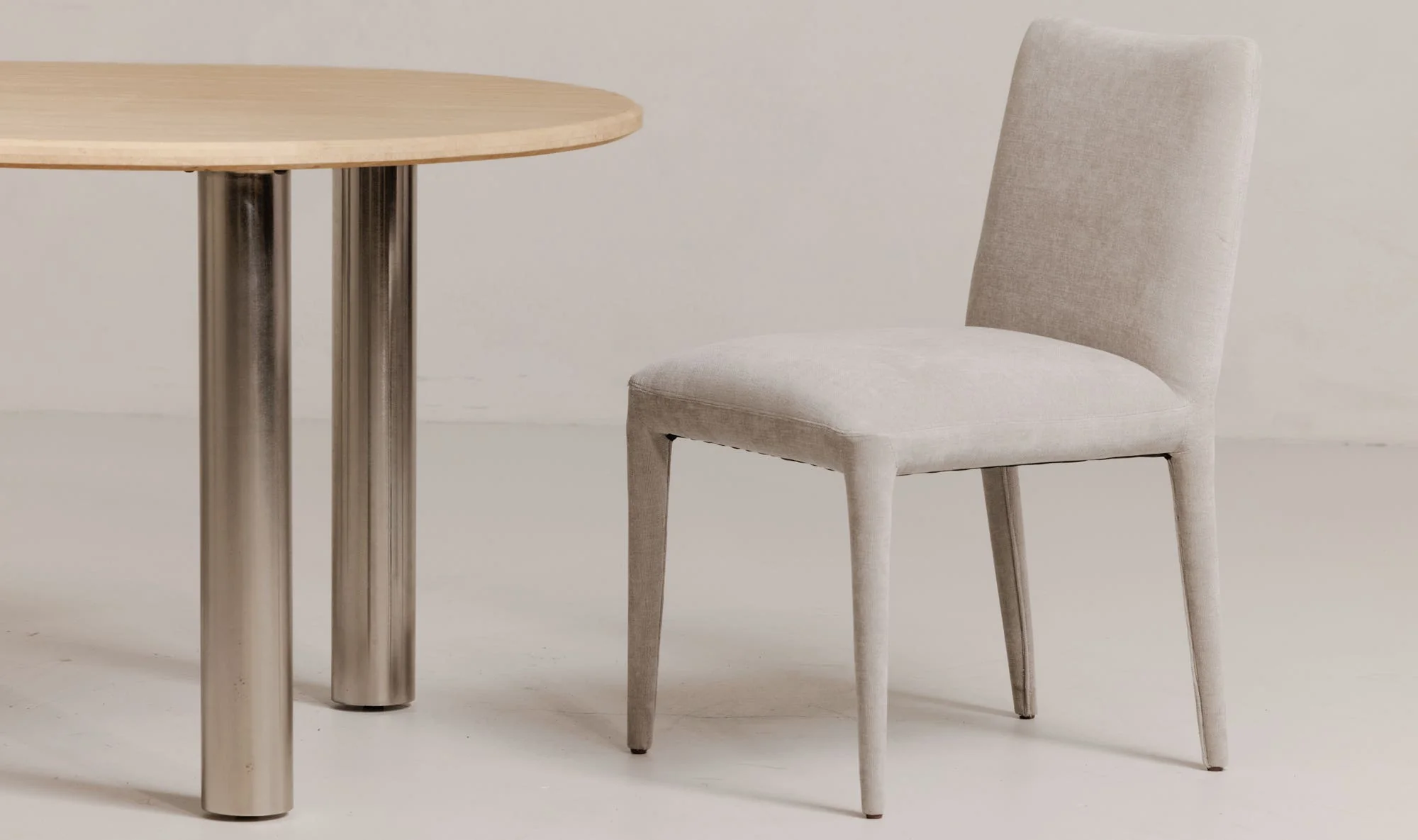 Moe's Home Calla Dining Chair Light Grey - Set Of Two - Image 5