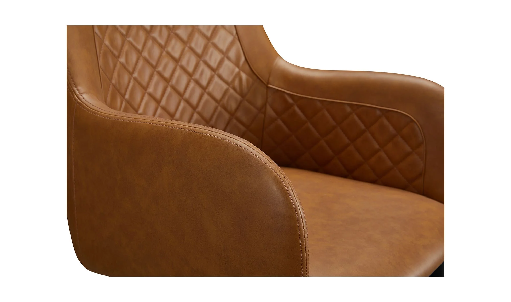 Moe's Home Cantata Dining Chair Tawny Vegan Leather - Set Of Two - Image 10