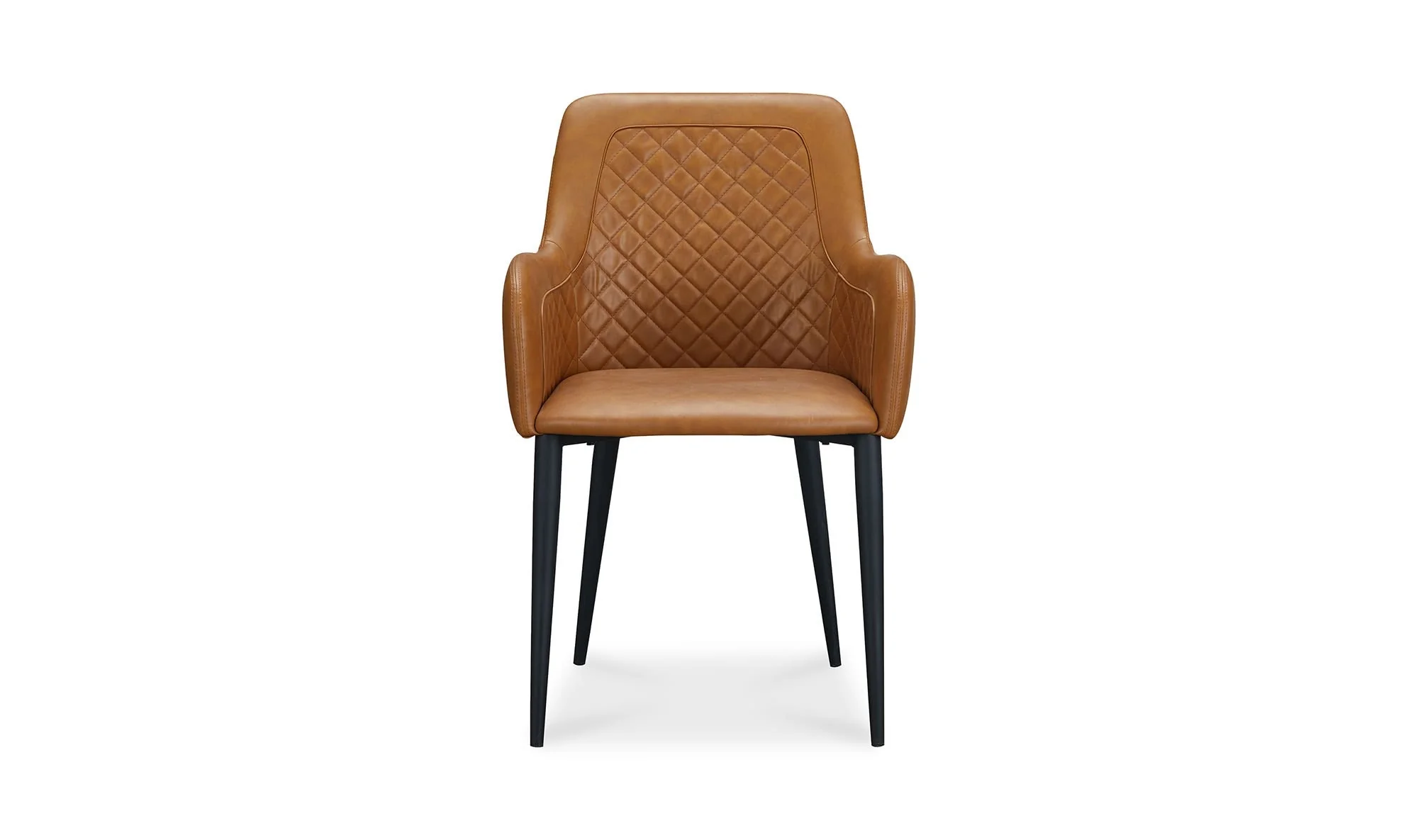 Moe's Home Cantata Dining Chair Tawny Vegan Leather - Set Of Two - Image 5