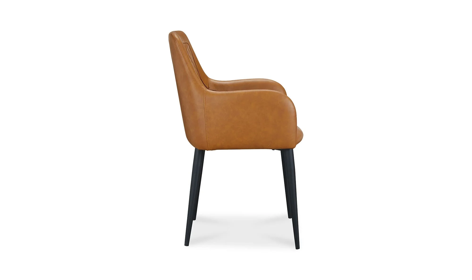 Moe's Home Cantata Dining Chair Tawny Vegan Leather - Set Of Two - Image 7