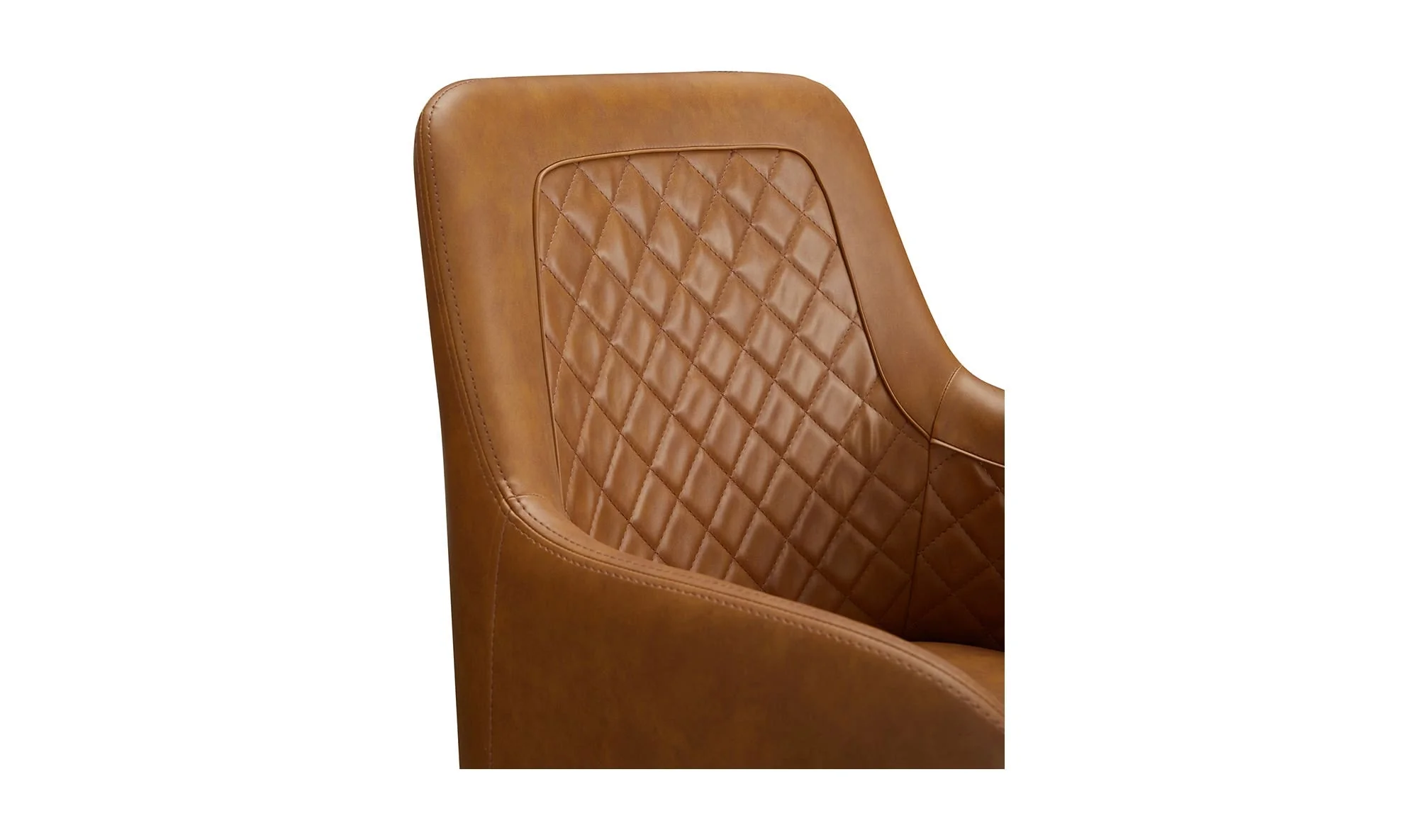 Moe's Home Cantata Dining Chair Tawny Vegan Leather - Set Of Two - Image 9