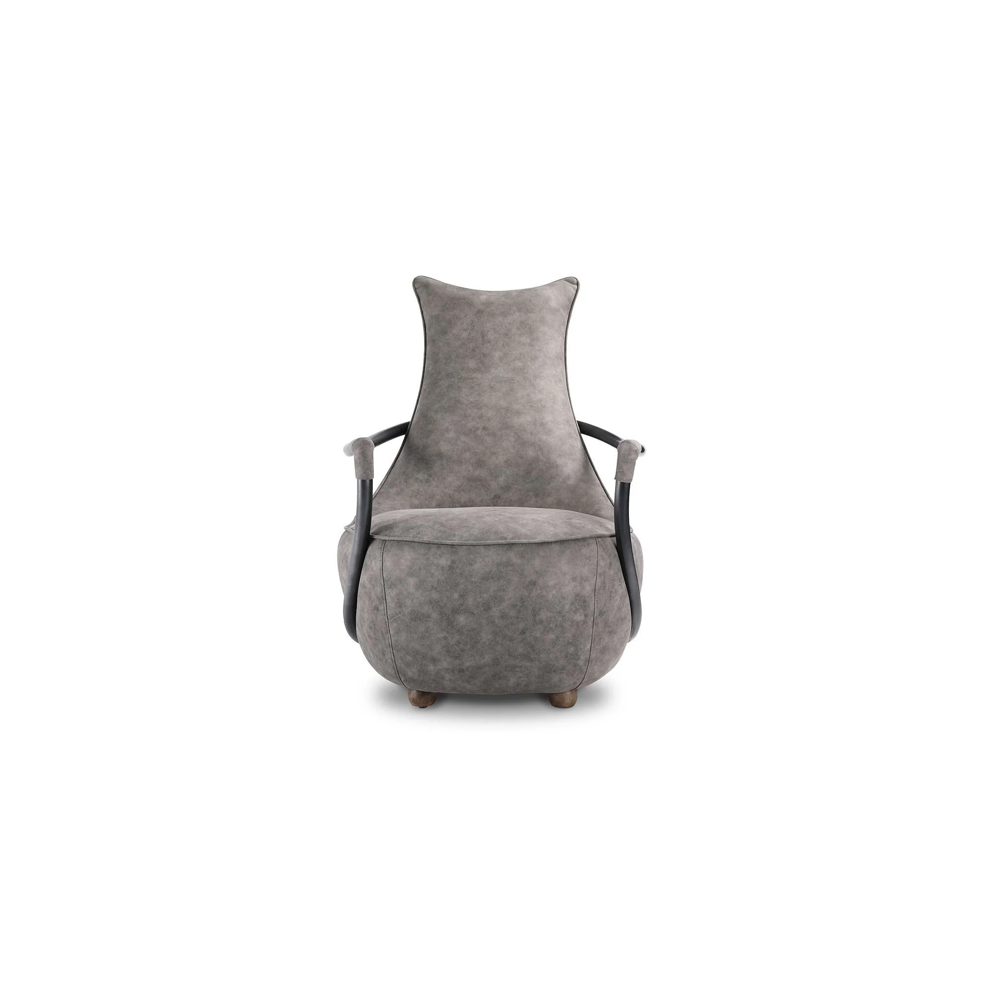 Moe's Home Collection Carlisle Grey Velvet Club Chair