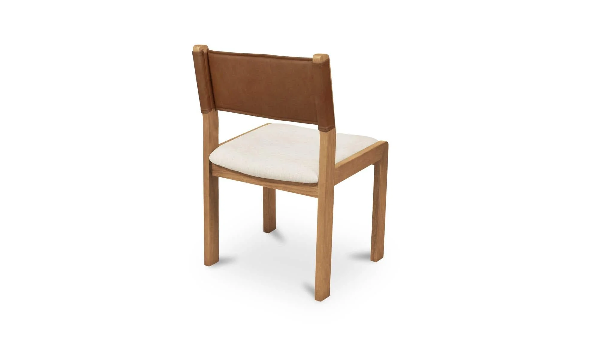 Moe's Home Carol Dining Chair Tan Leather Set of Two - Image 4