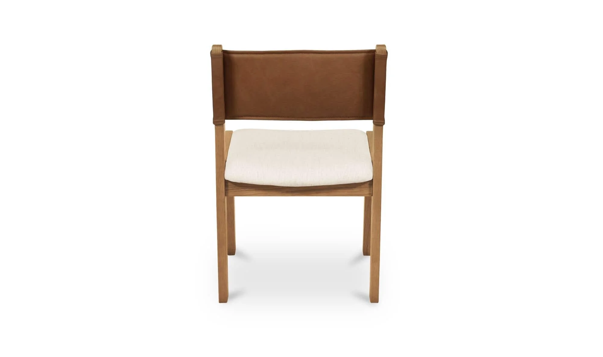 Moe's Home Carol Dining Chair Tan Leather Set of Two - Image 5