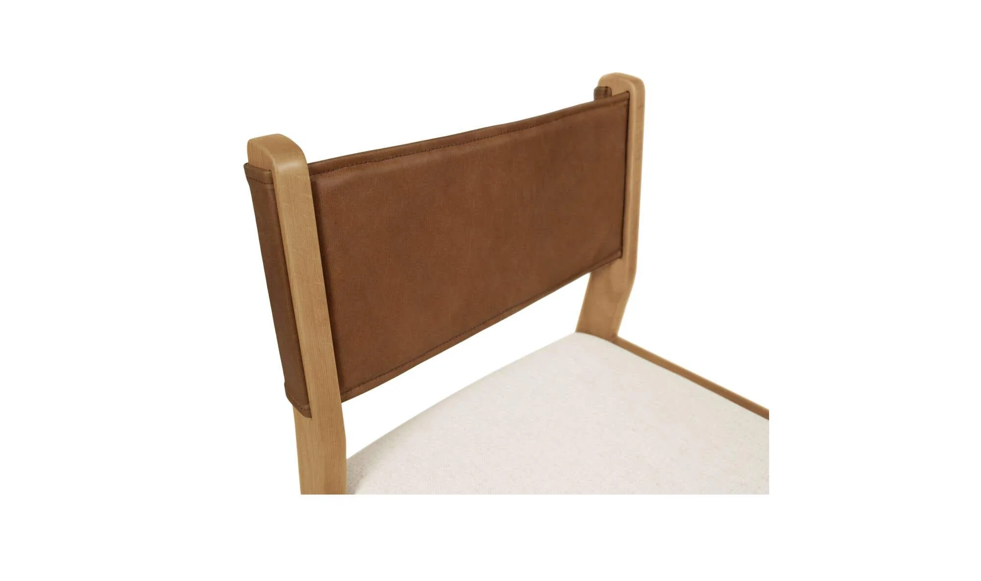 Moe's Home Carol Dining Chair Tan Leather Set of Two - Image 7