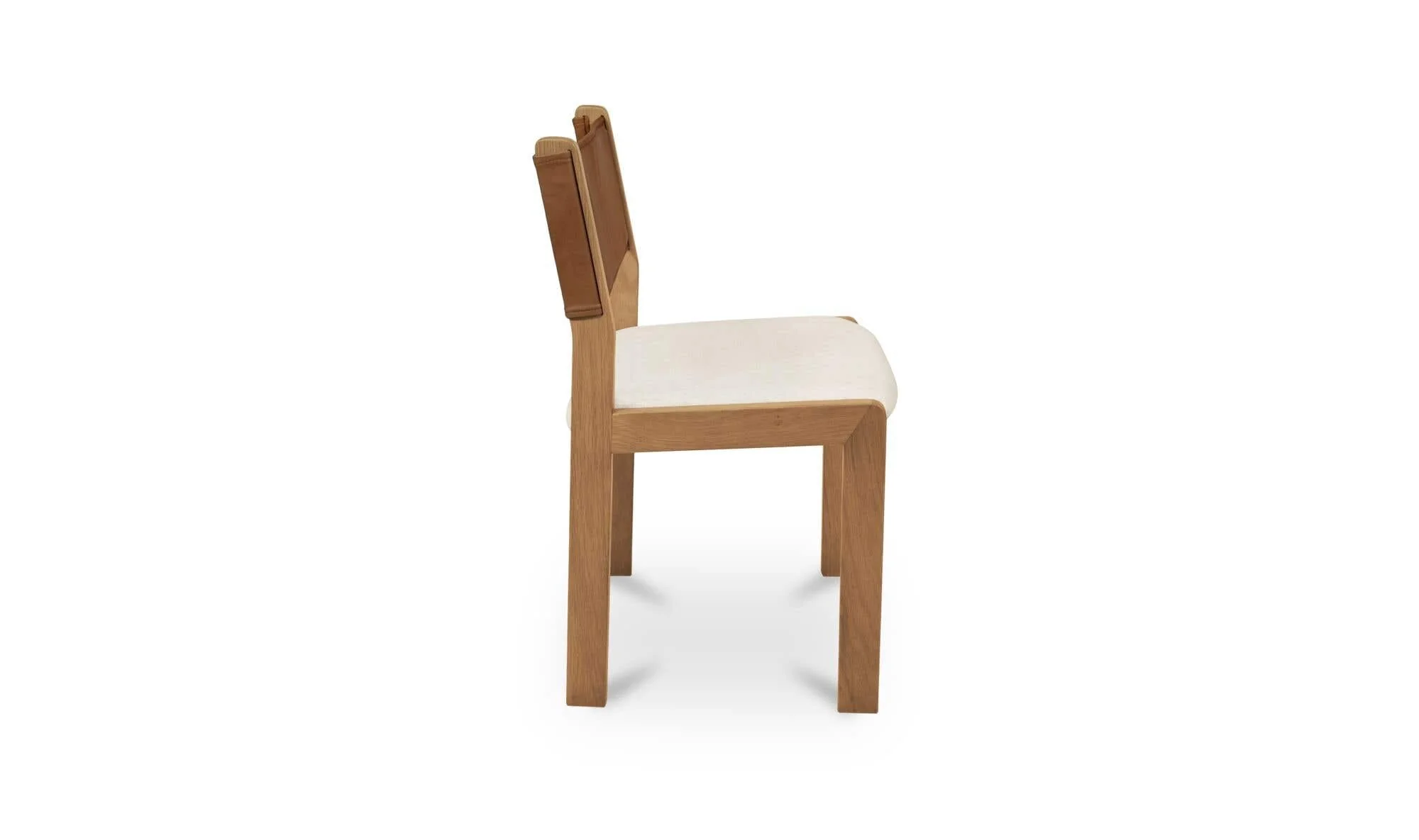 Moe's Home Carol Dining Chair Tan Leather Set of Two - Image 8