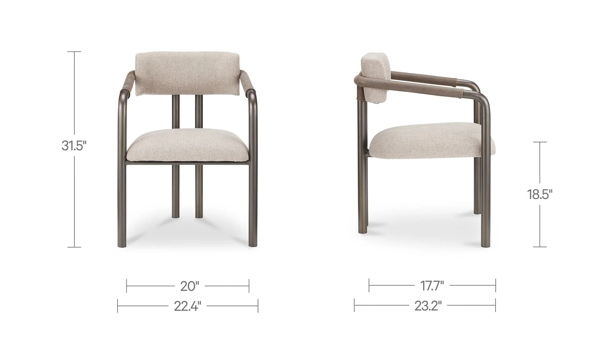 Moe's Home Cassidy Dining Chair Light Brown - Image 9