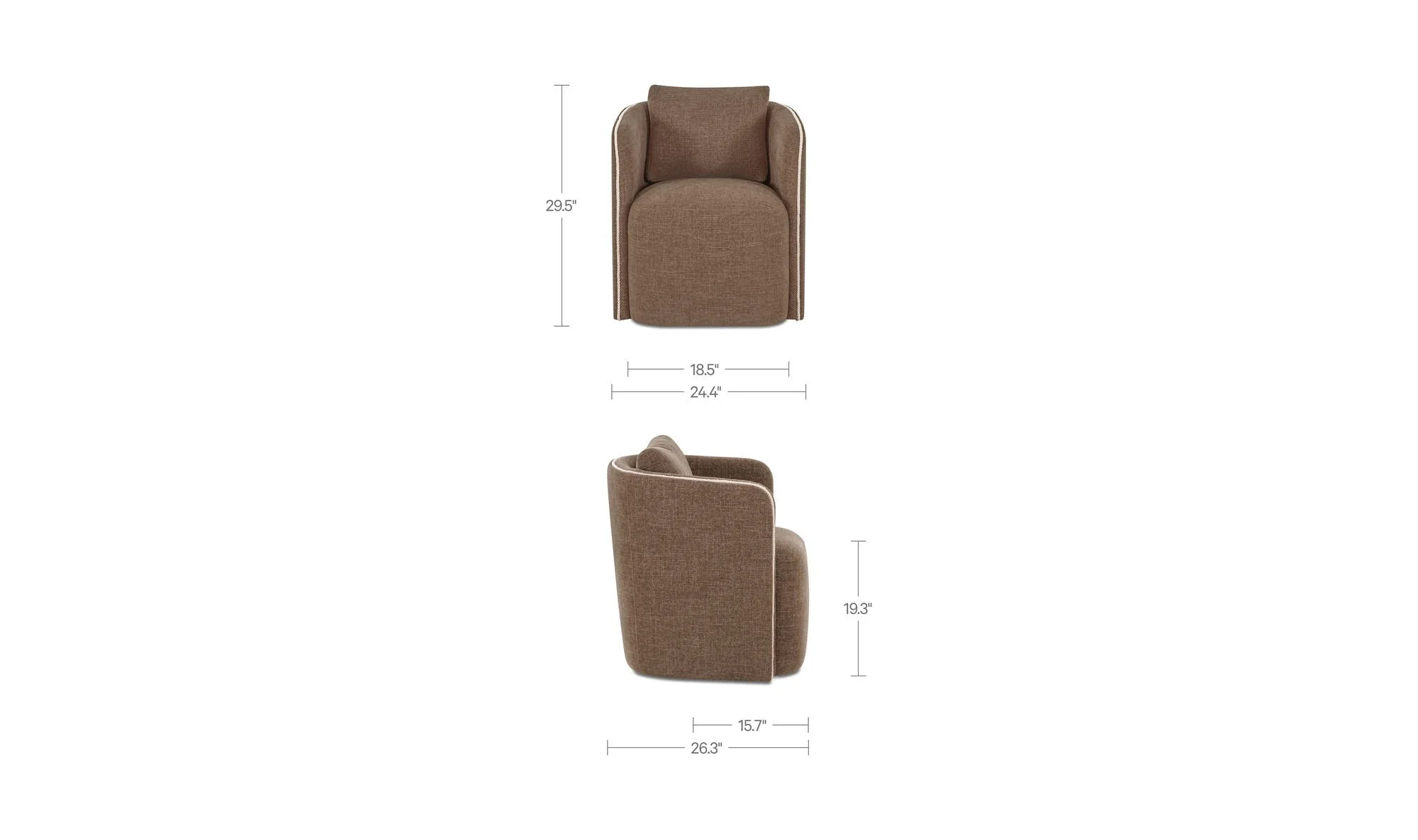 Moe's Home Cecil Dining Chair Dark Brown - Image 6