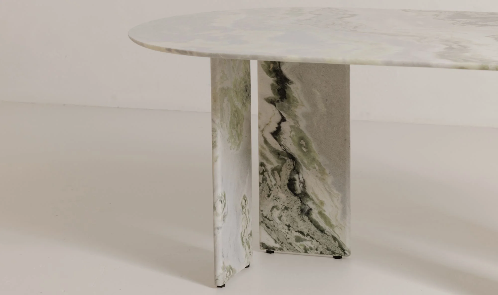 Moe's Home Celia Oval Dining Table Green Onyx Marble - Image 3