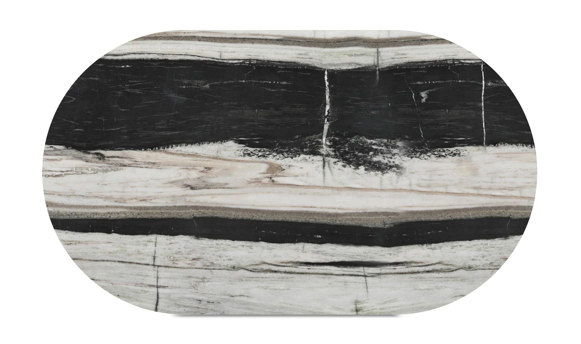 Moe's Home Celia Oval Dining Table Panda Marble - Image 10