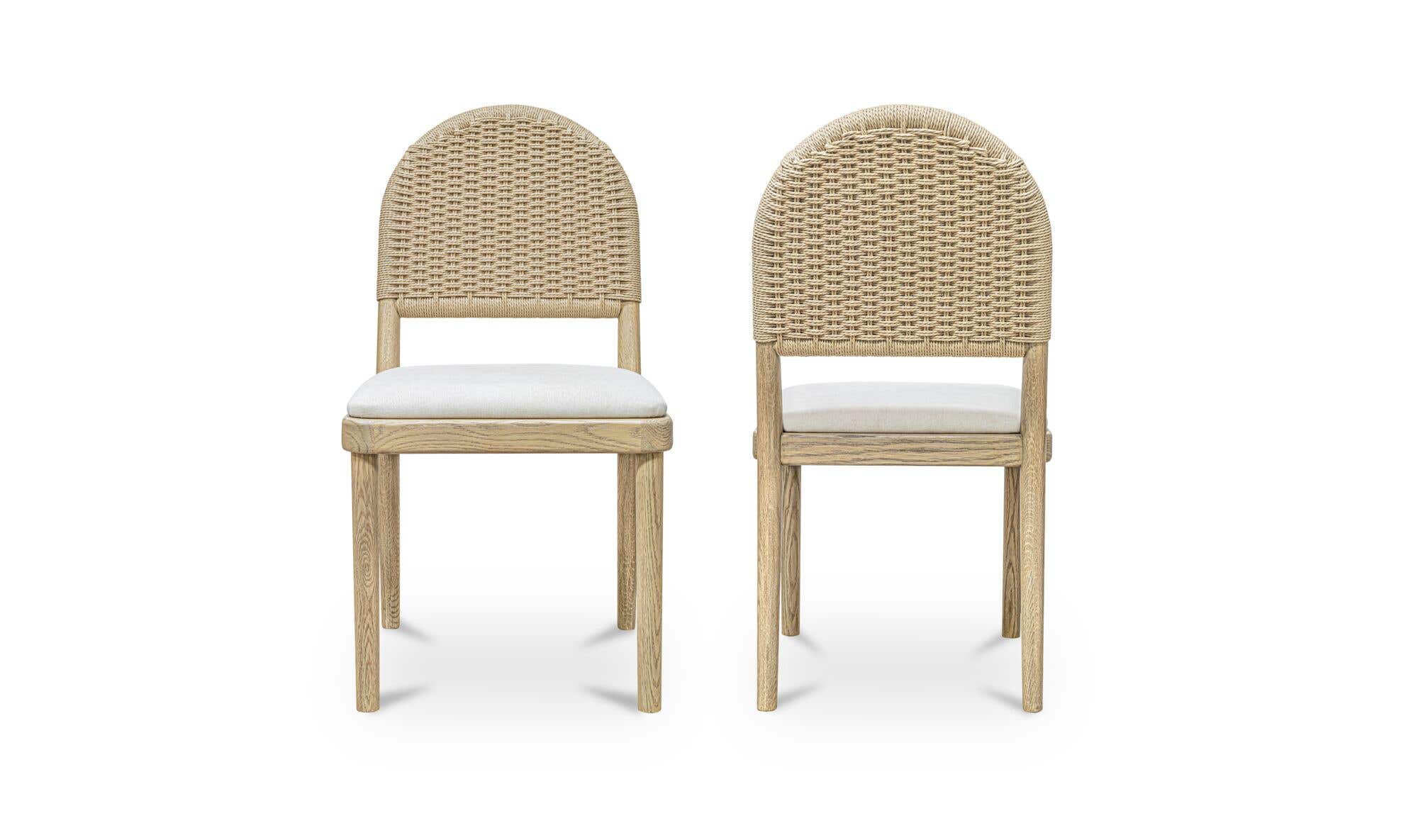 Moe's Home Claire Dining Chair Natural-Set of Two - Image 3