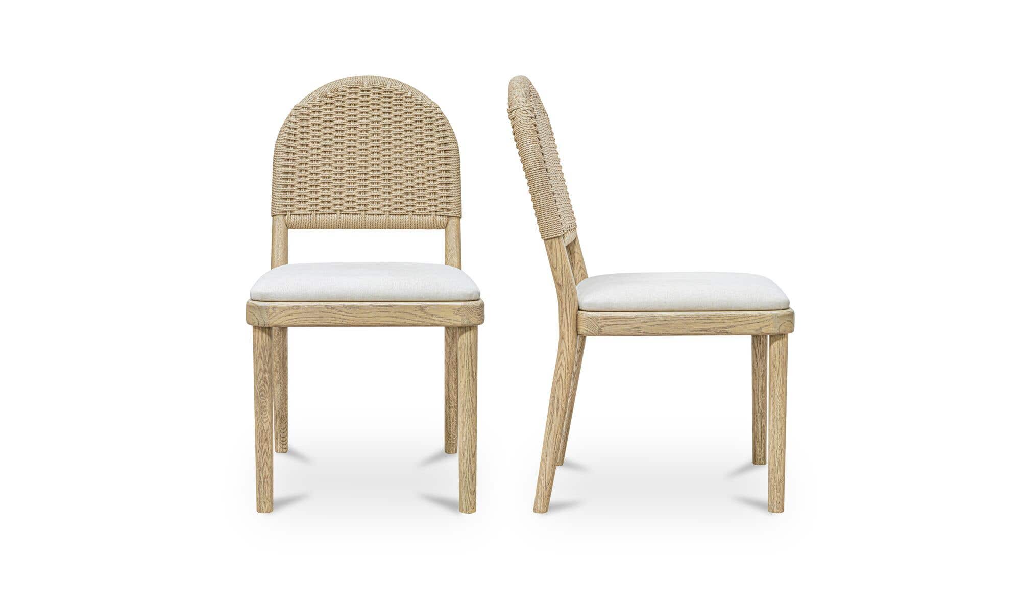 Moe's Home Claire Dining Chair Natural-Set of Two - Image 4