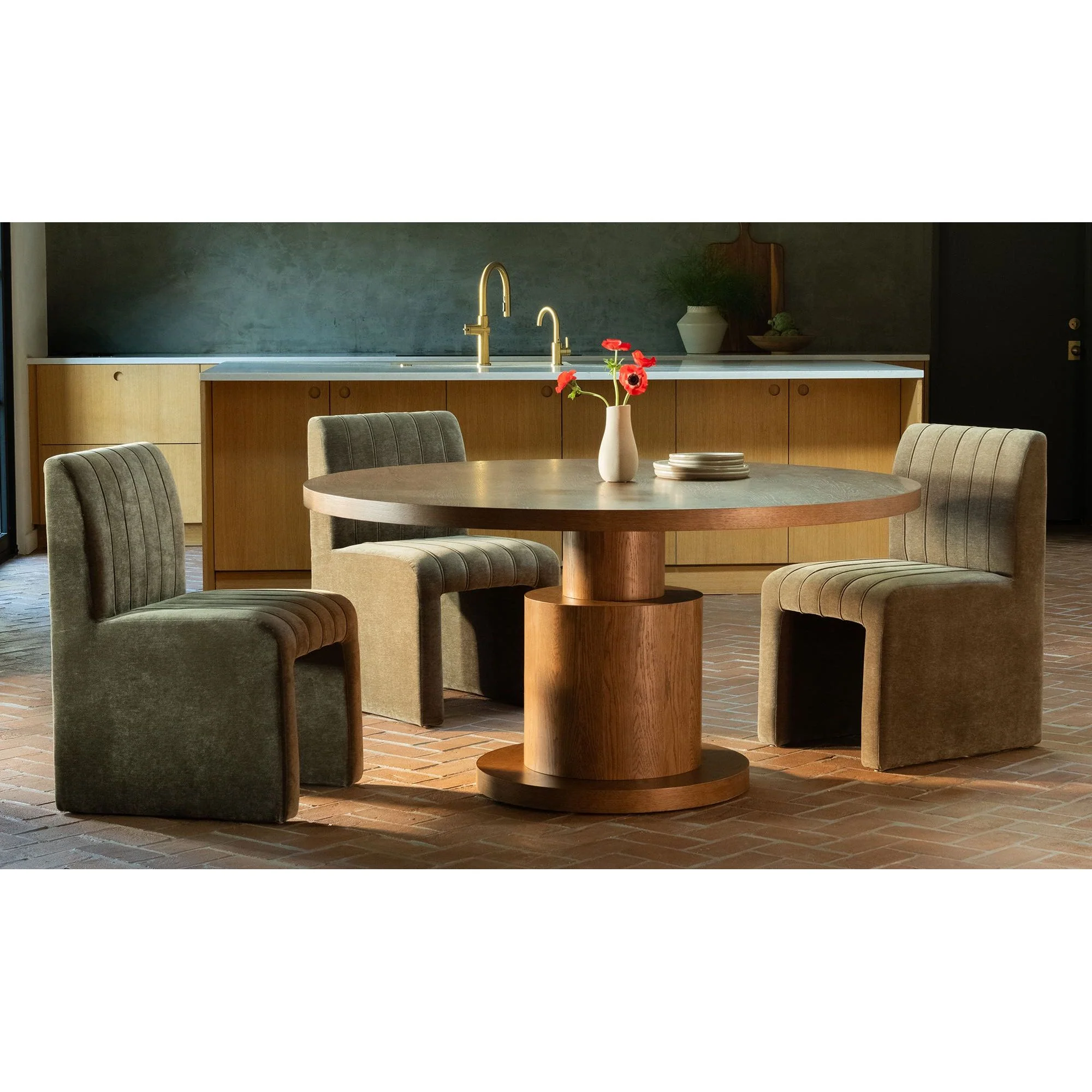 Moe's Home Clayton Dining Table Brown - Image 2
