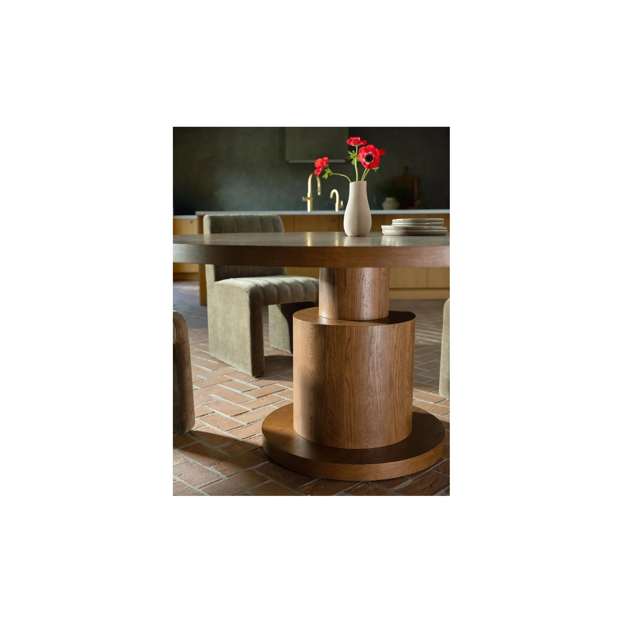 Moe's Home Clayton Dining Table Brown - Image 4