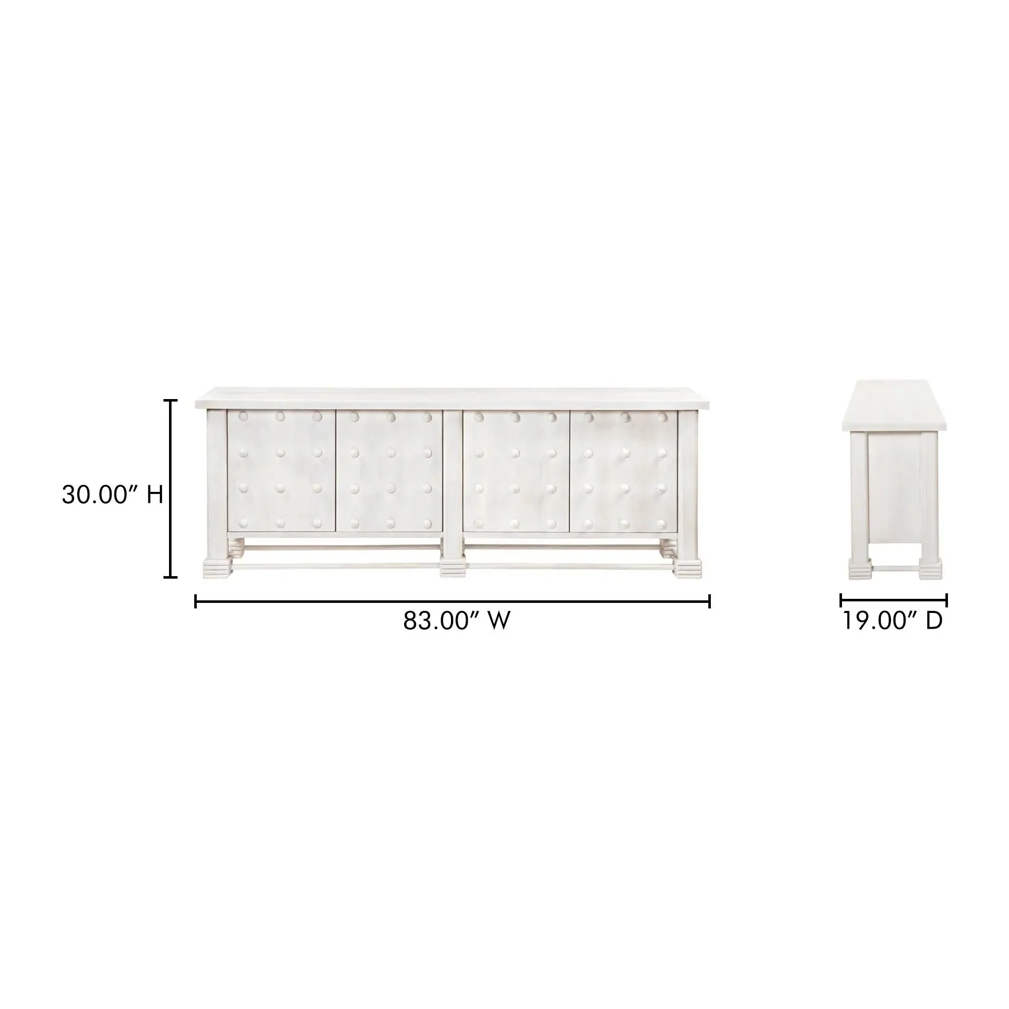 Moe's Home Collection Clement Whitewashed Sideboard - Image 15